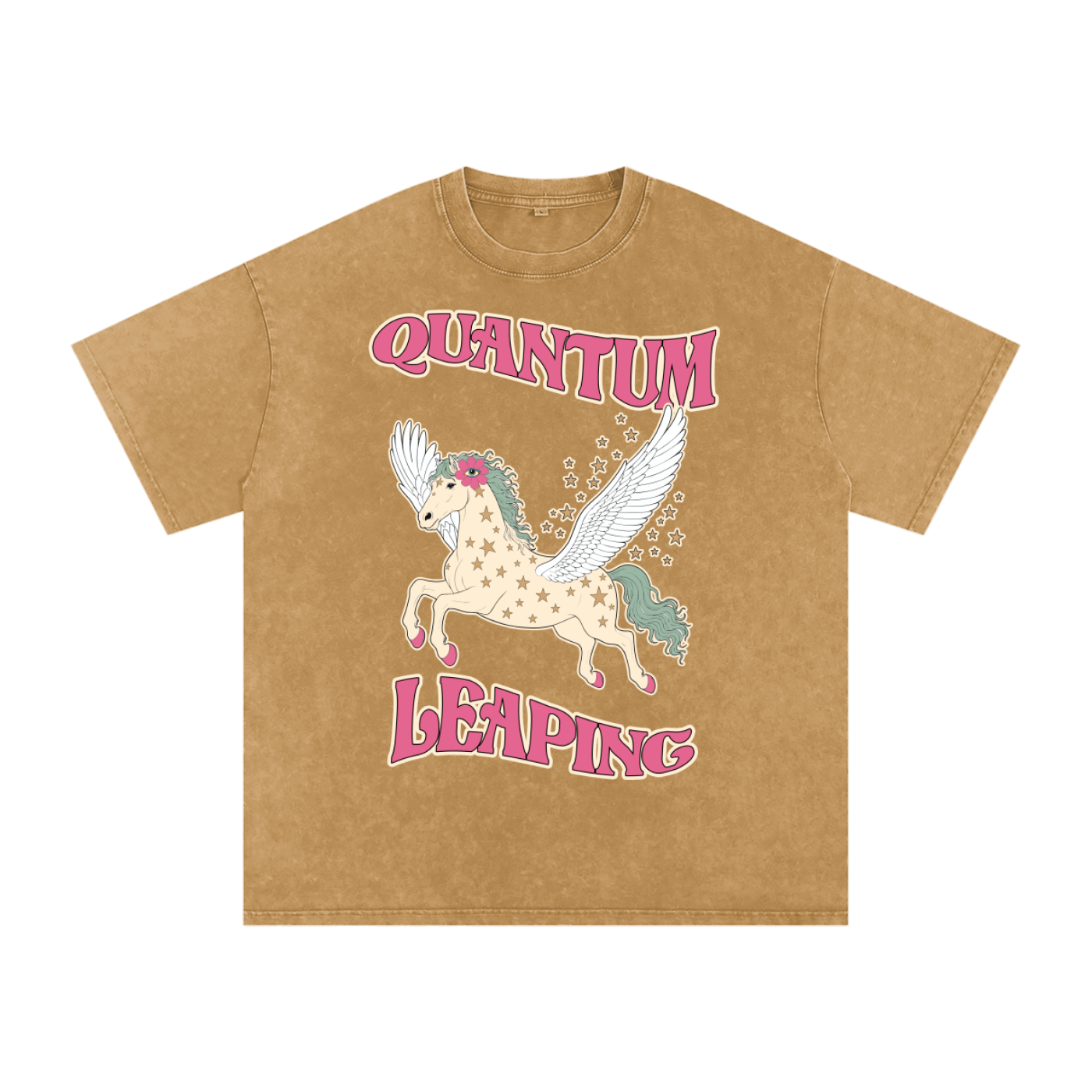 Quantum Leaping // Snow Washed Oversized Cotton T-Shirt