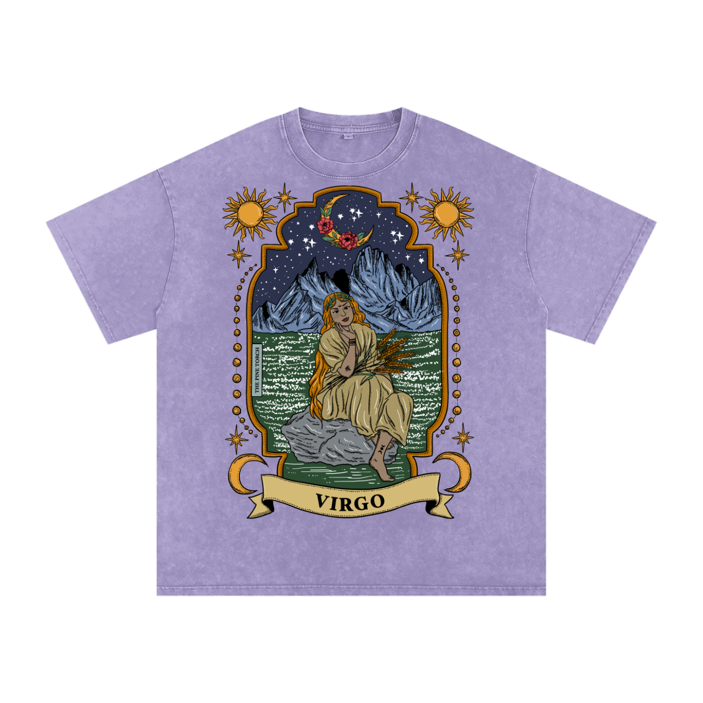 Virgo // Snow Washed Oversized Cotton T-Shirt