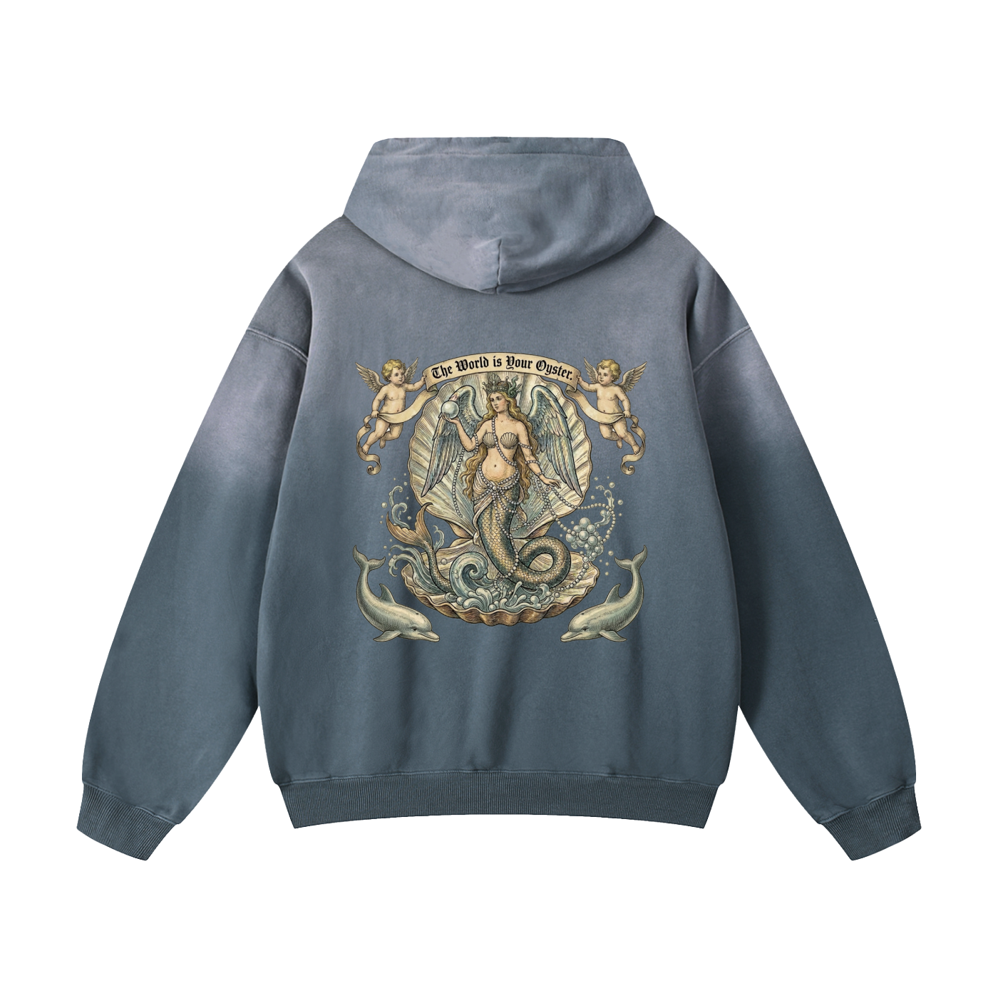 The World is Your Oyster // Heavyweight Sunfade Oversized Hoodie