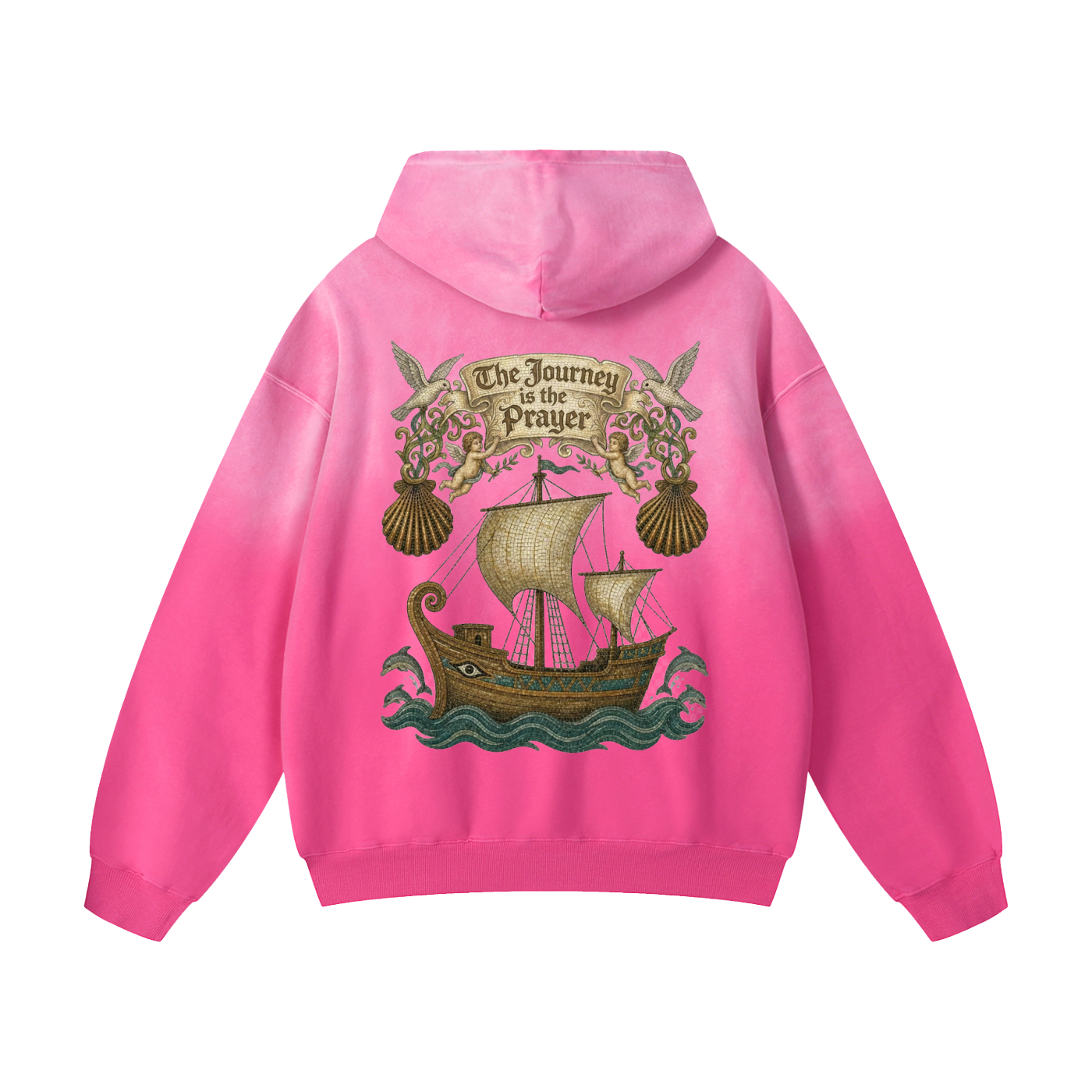 The Journey is the Prayer // Heavyweight Sunfade Oversized Hoodie