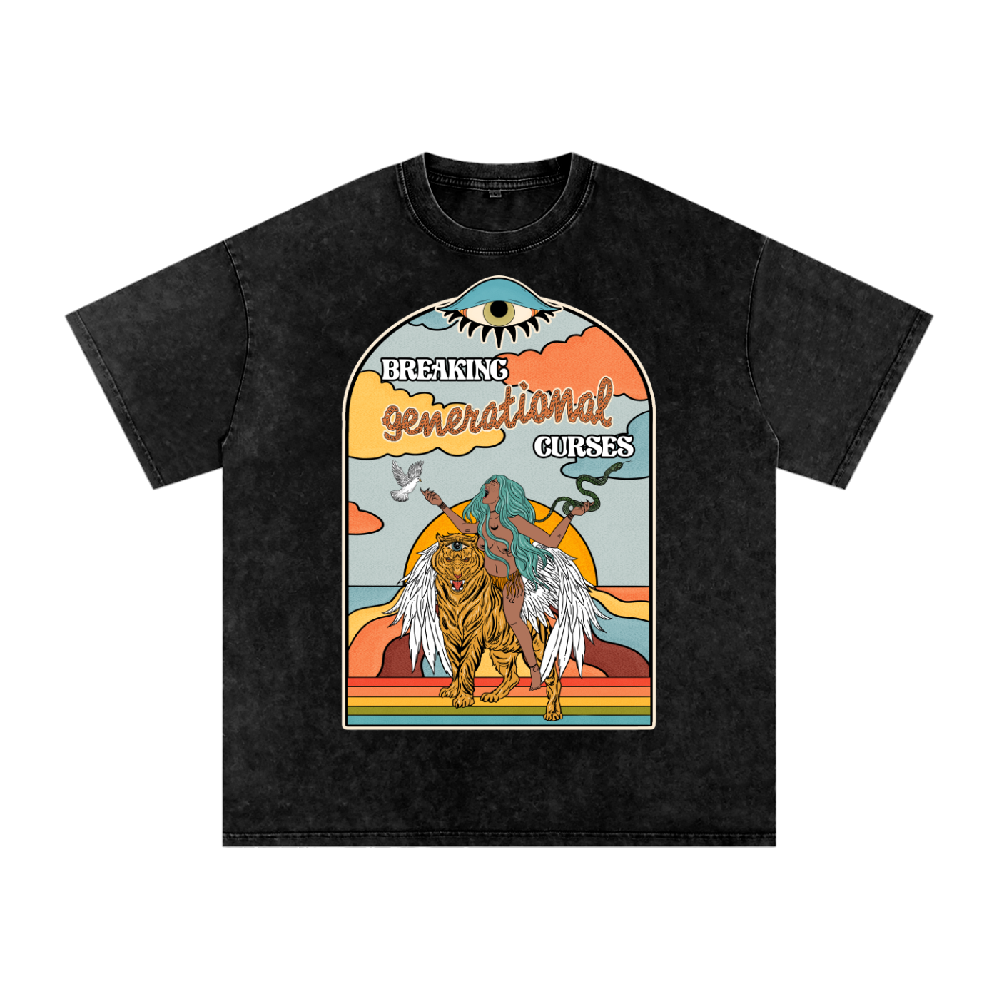 Breaking Generational Curses // Snow Washed Oversized Cotton T-Shirt