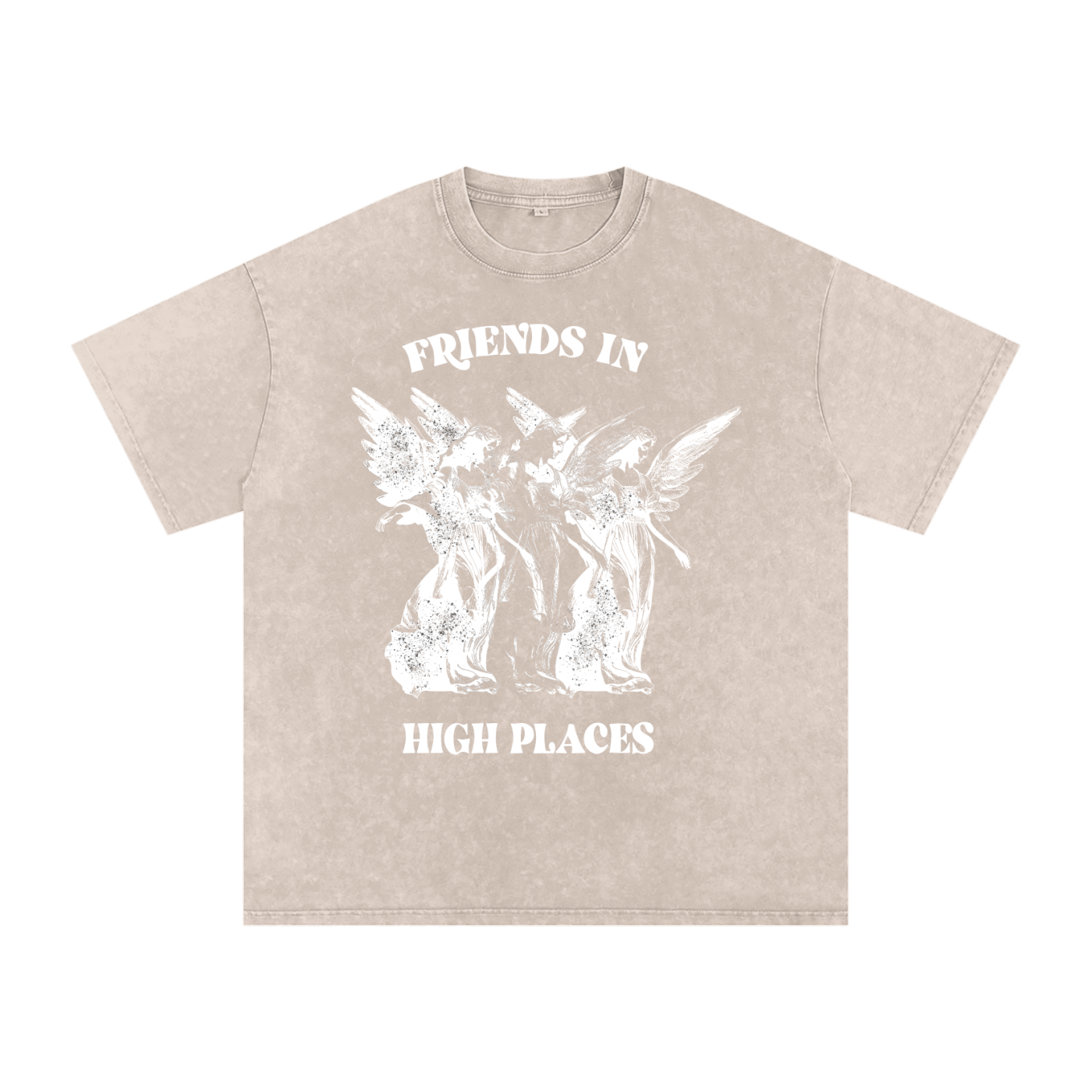 Friends in High Places // Snow Washed Oversized Cotton T-Shirt