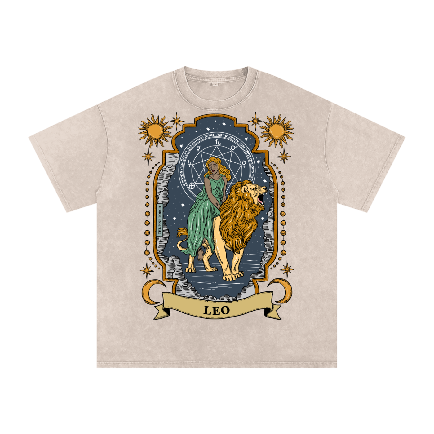 Leo // Snow Washed Oversized Cotton T-Shirt