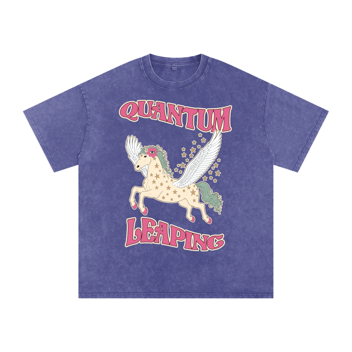 Quantum Leaping // Snow Washed Oversized Cotton T-Shirt