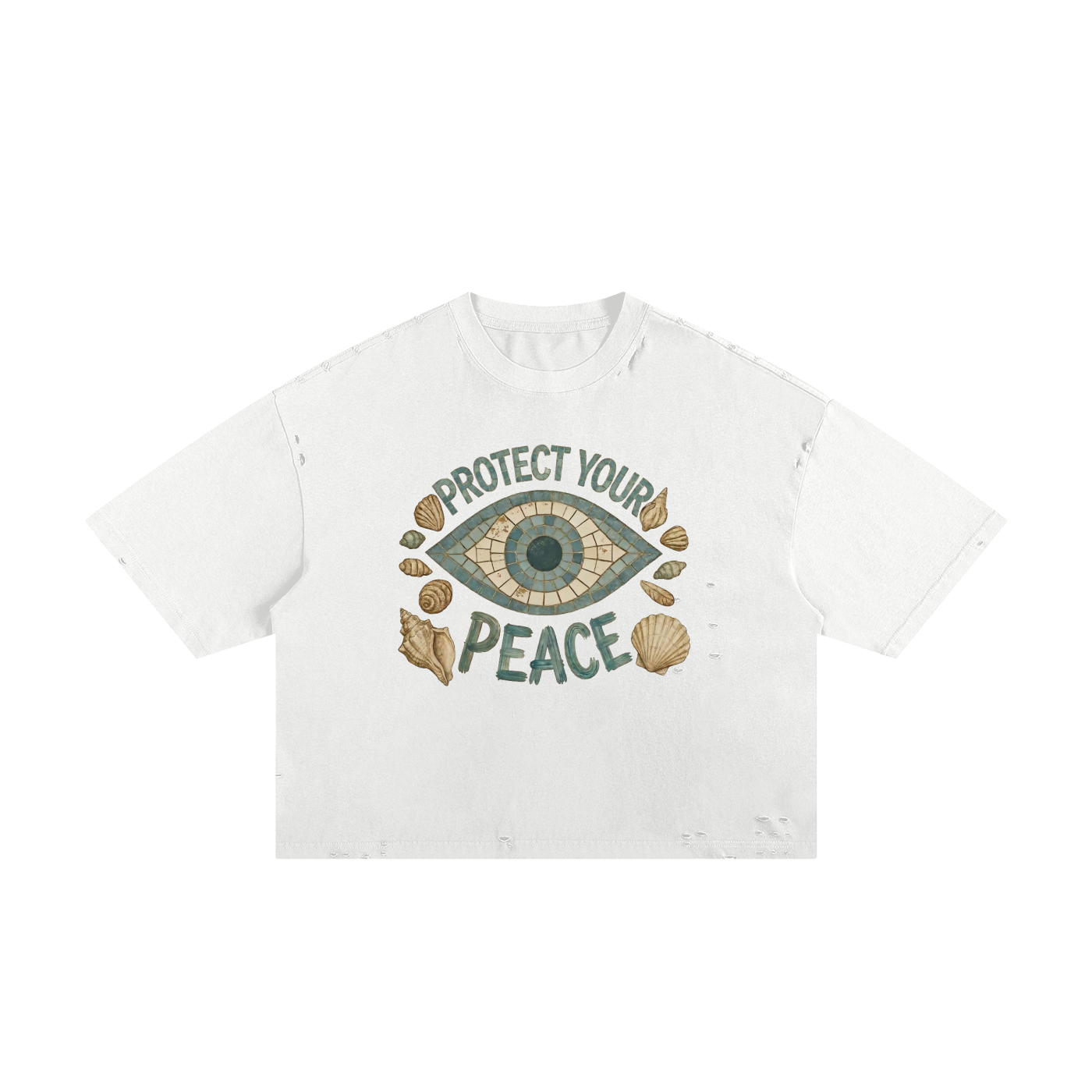 Protect Your Peace // Frayed Boxy Tee