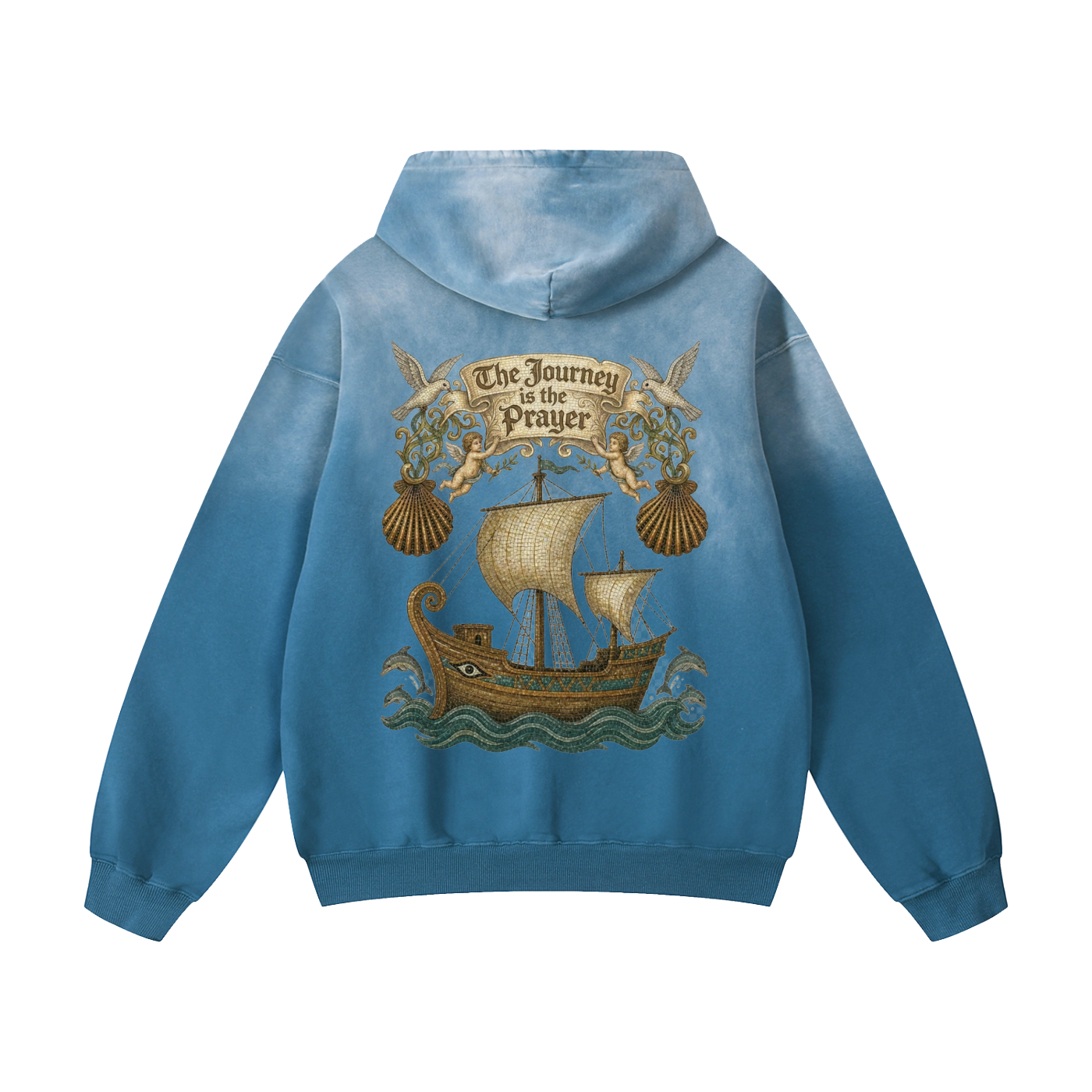 The Journey is the Prayer // Heavyweight Sunfade Oversized Hoodie