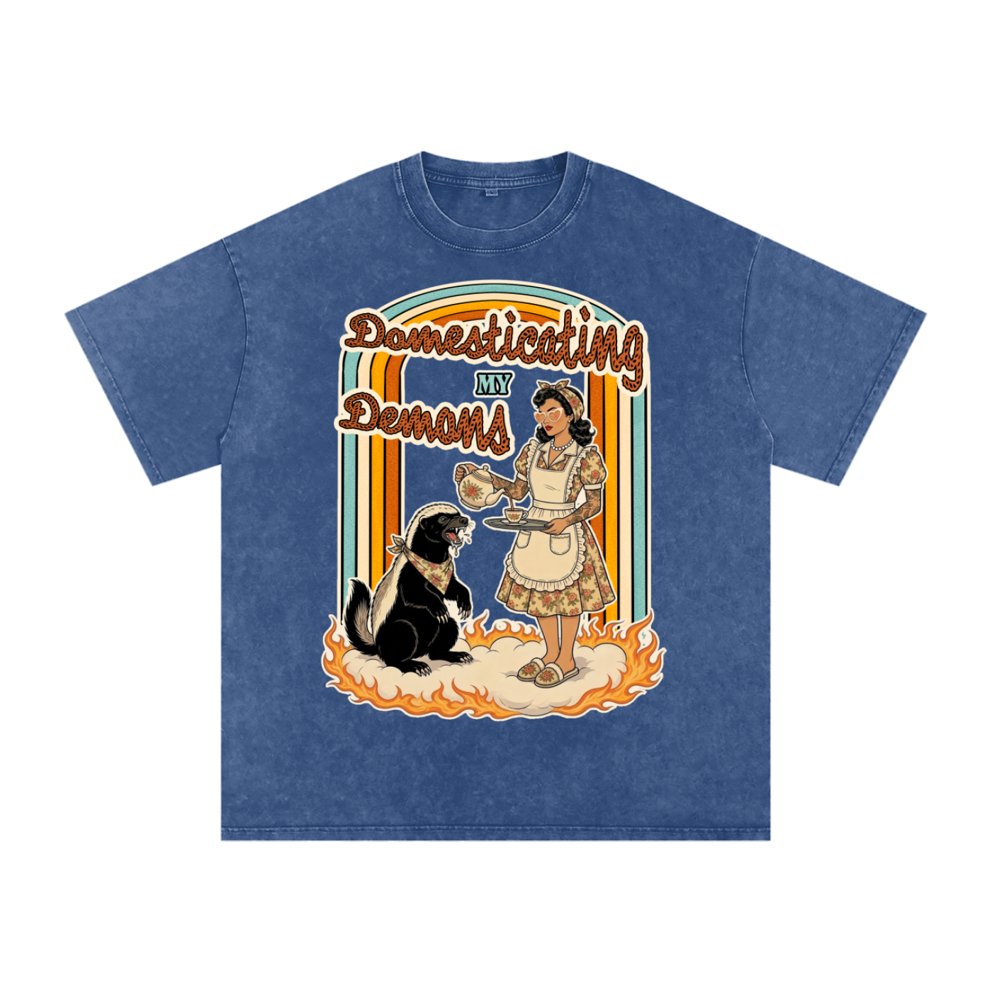 Domesticating My Demons // Snow Washed Oversized Cotton T-Shirt