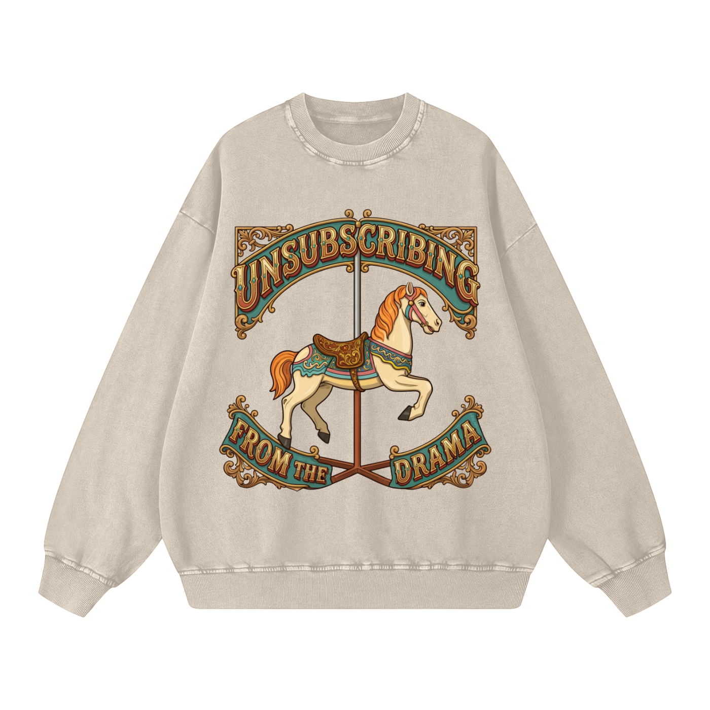Unsubscribing from the Drama // Snow Washed Oversized Sweatshirt
