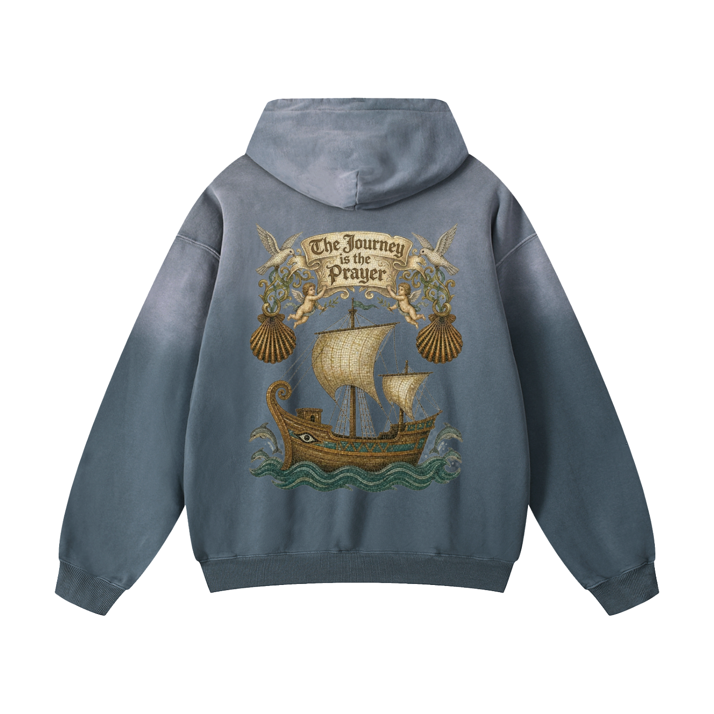 The Journey is the Prayer // Heavyweight Sunfade Oversized Hoodie