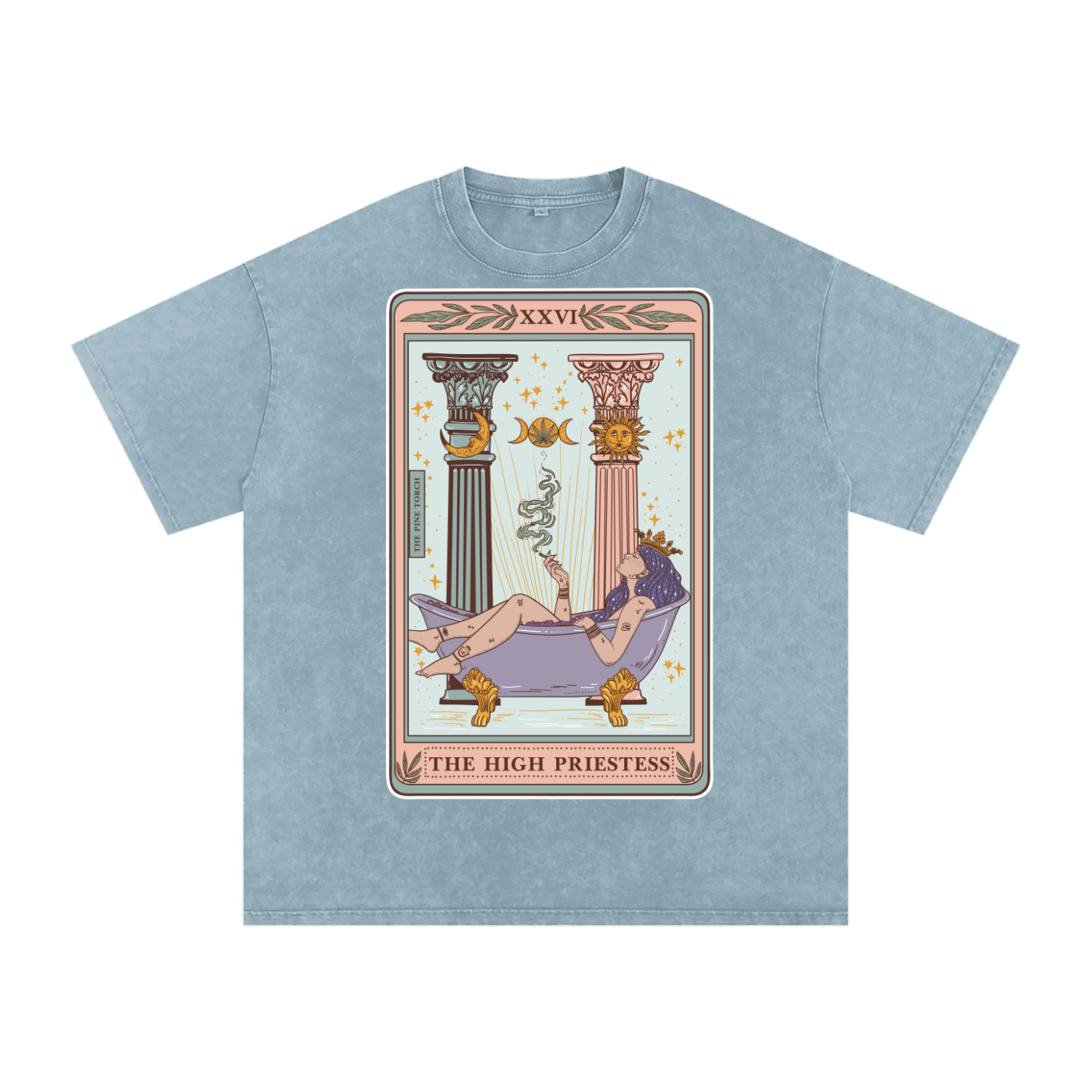 The High Priestess // Snow Washed Oversized Cotton T-Shirt