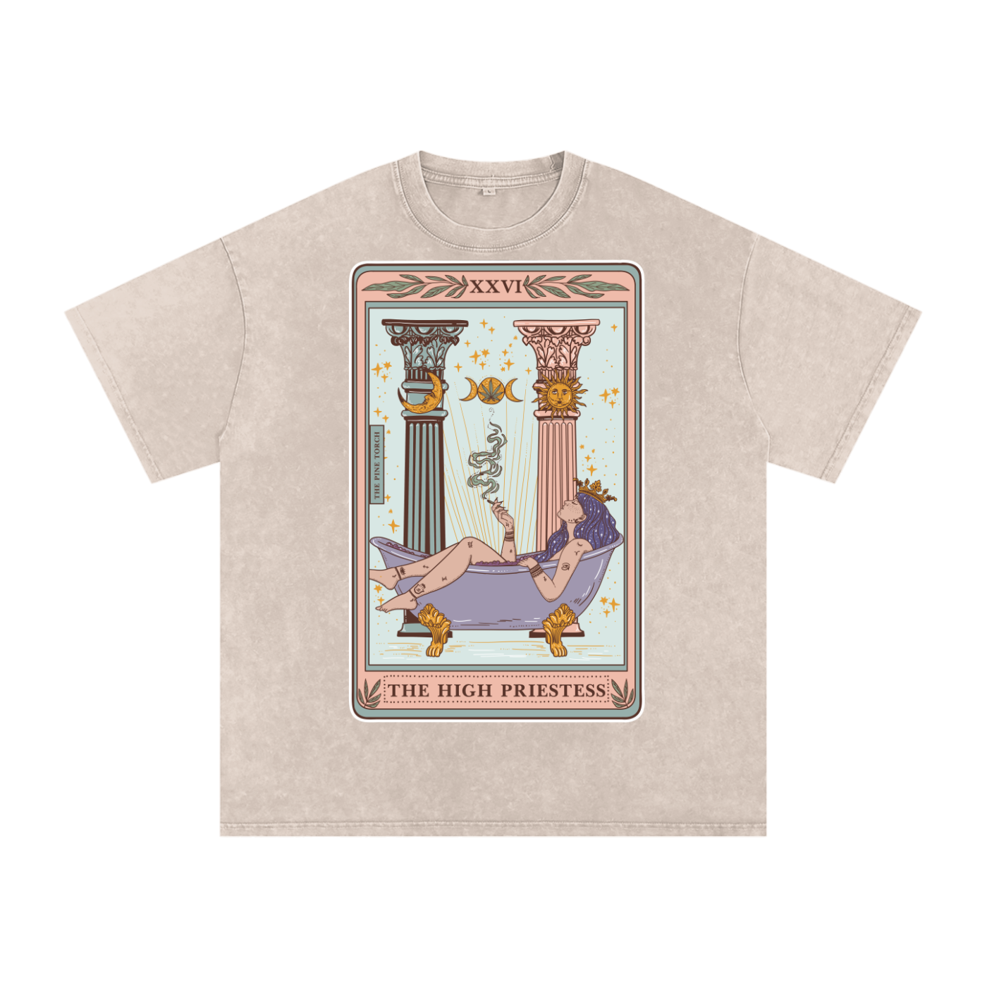 The High Priestess // Snow Washed Oversized Cotton T-Shirt