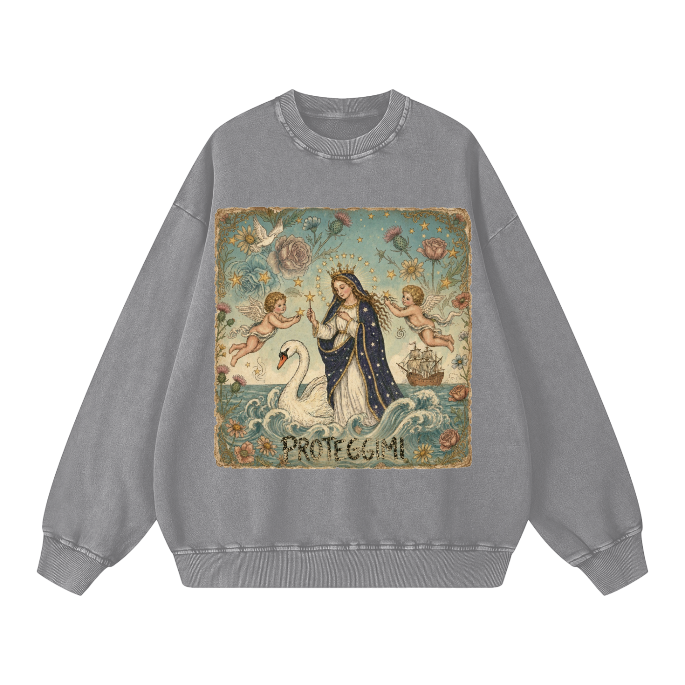 Proteggimi // Snow Washed Oversized Sweatshirt
