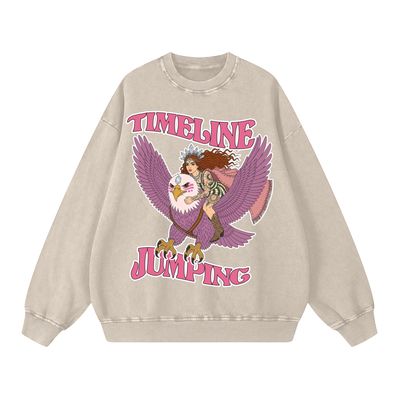 Timeline Jumping // Snow Washed Oversized Sweatshirt