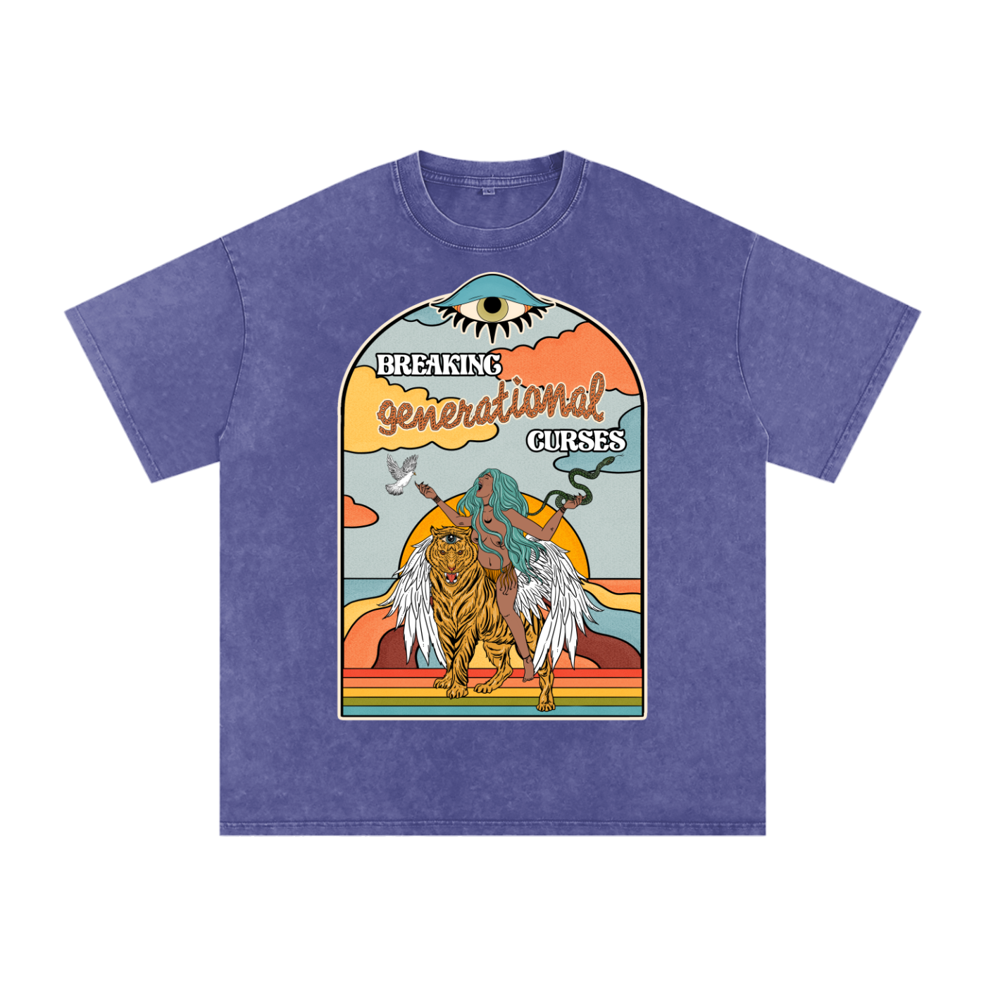 Breaking Generational Curses // Snow Washed Oversized Cotton T-Shirt