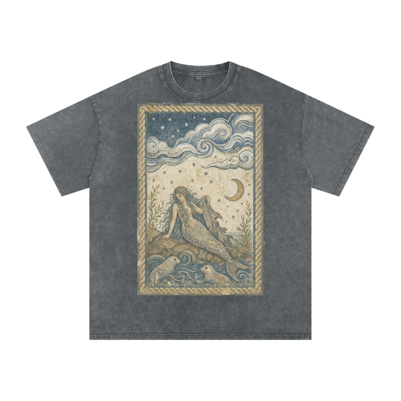 Selkie Moon // Snow Washed Oversized Cotton T-Shirt