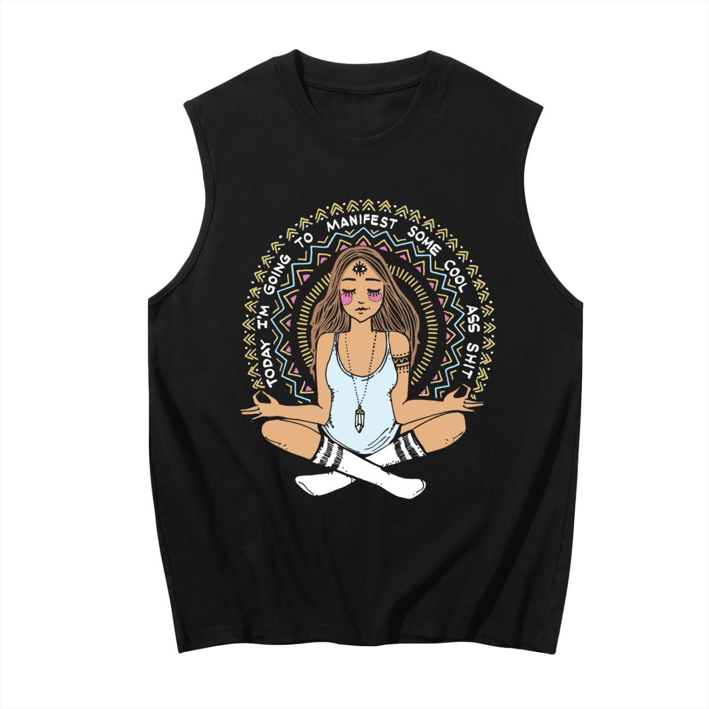 Today I'm Going to Manifest Some Cool Ass Shit // Unisex Boxy Tank