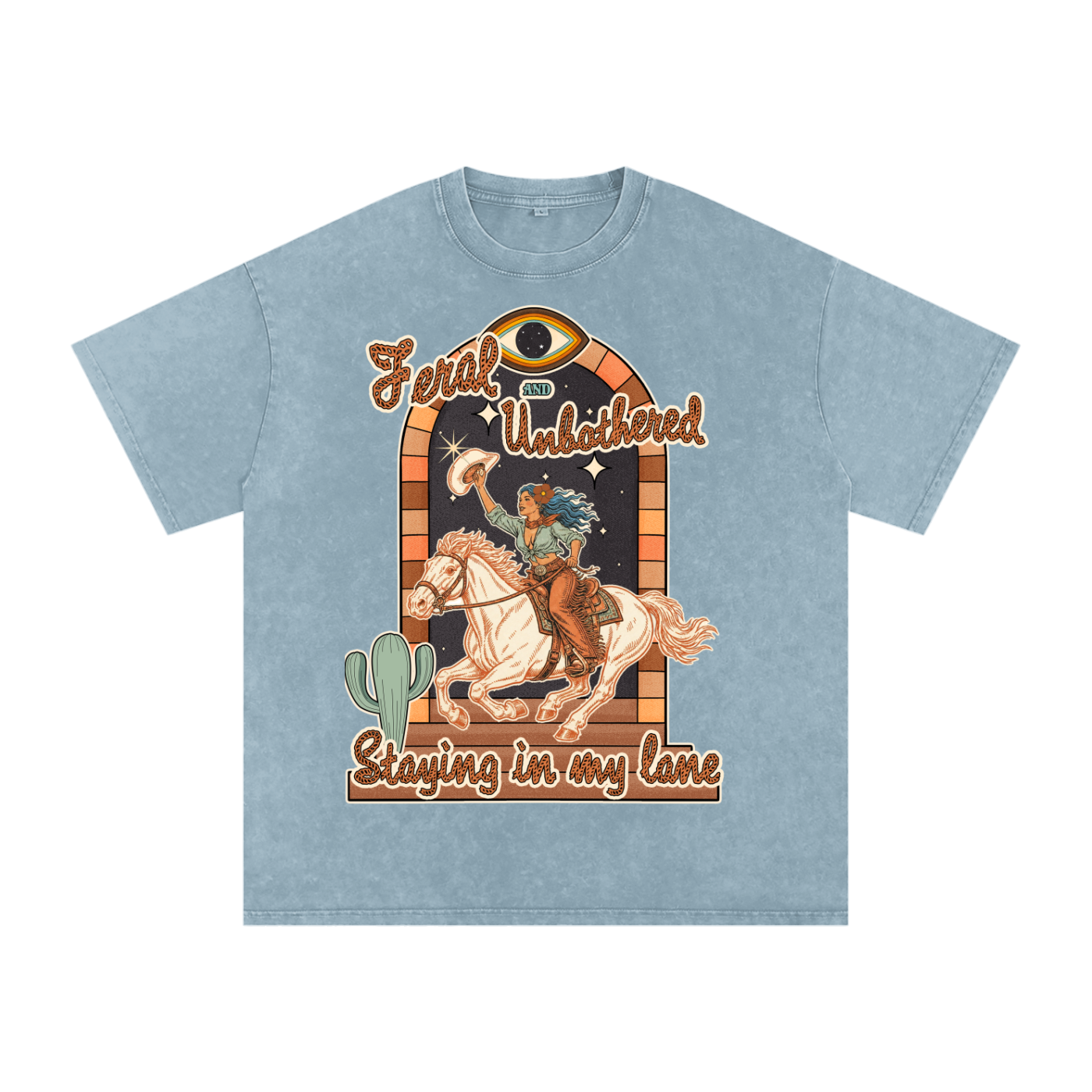Feral and Unbothered // Snow Washed Oversized Cotton T-Shirt