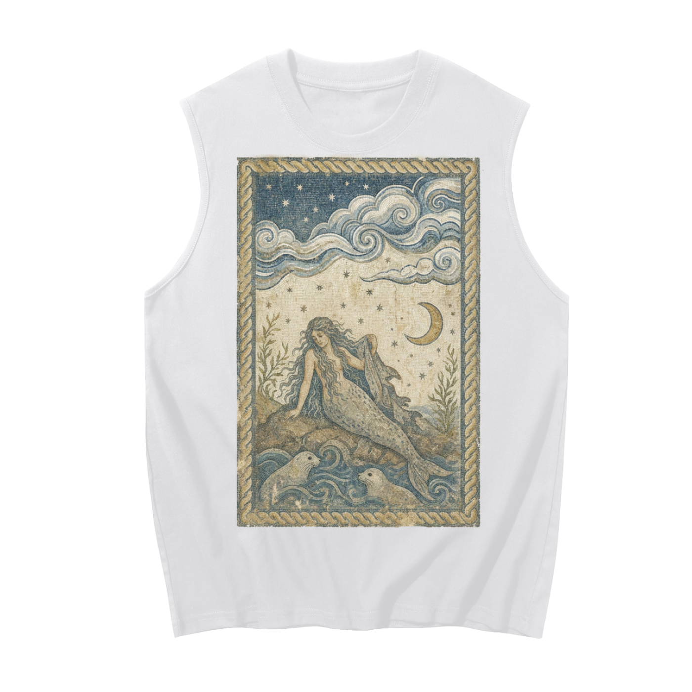 Selkie Moon // Unisex Boxy Cotton Tank