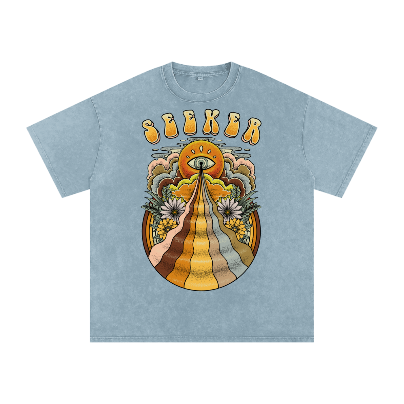 Seeker // Snow Washed Oversized Cotton T-Shirt