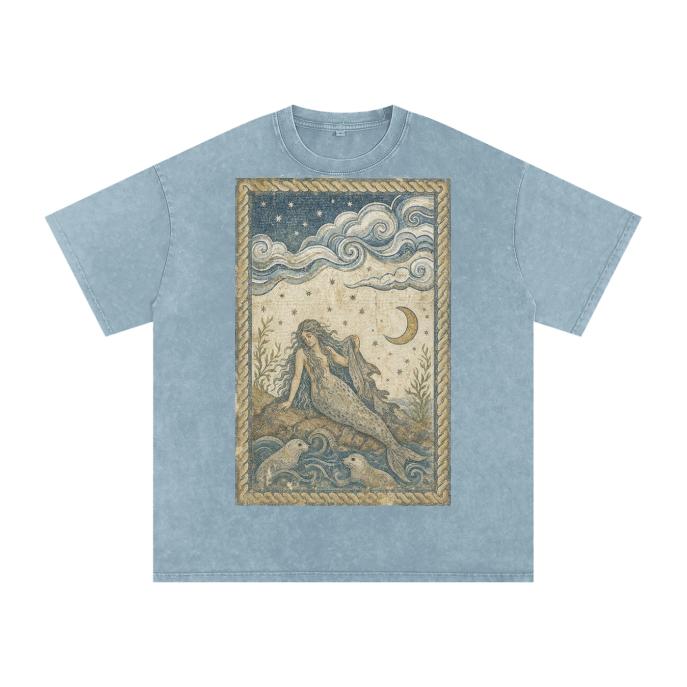 Selkie Moon // Snow Washed Oversized Cotton T-Shirt