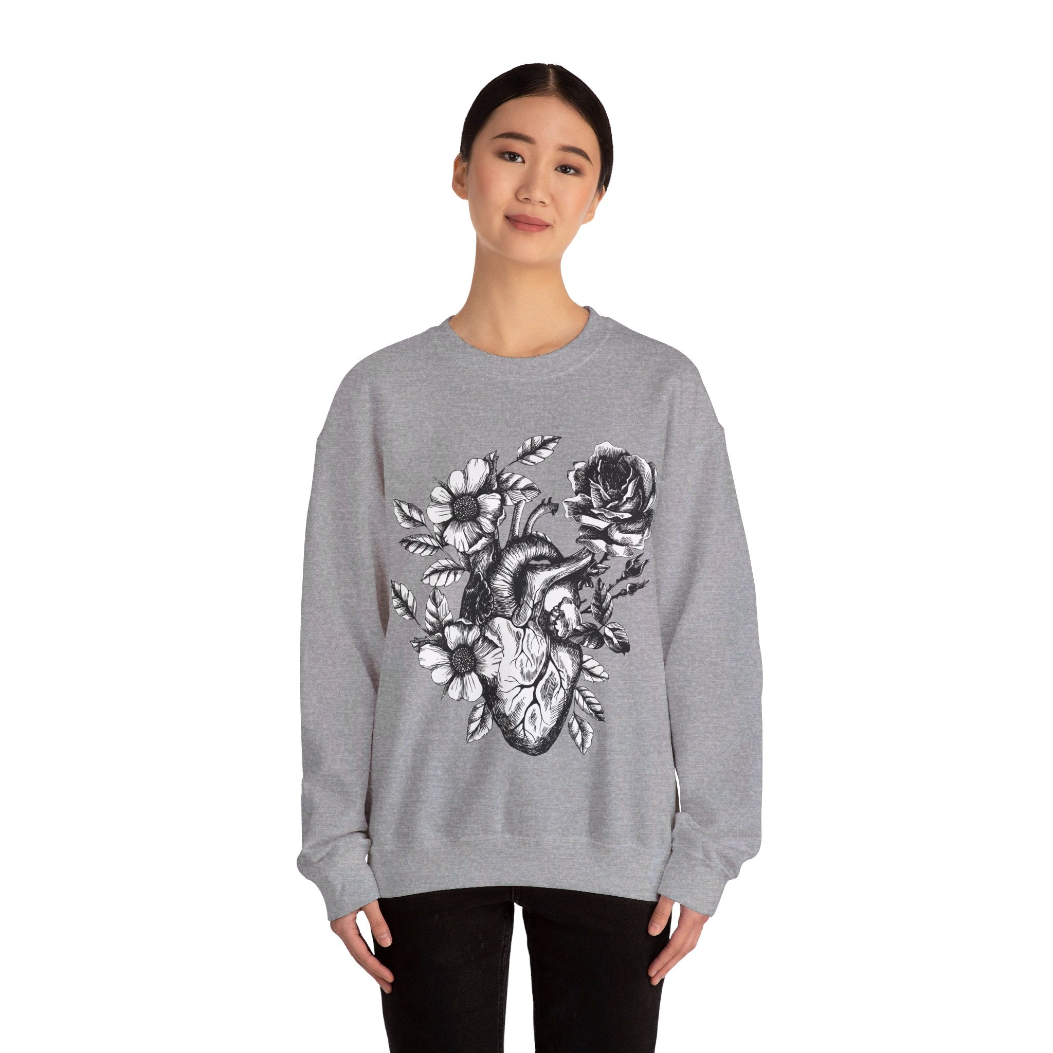SACRED HEART (BW) // UNISEX PULLOVER