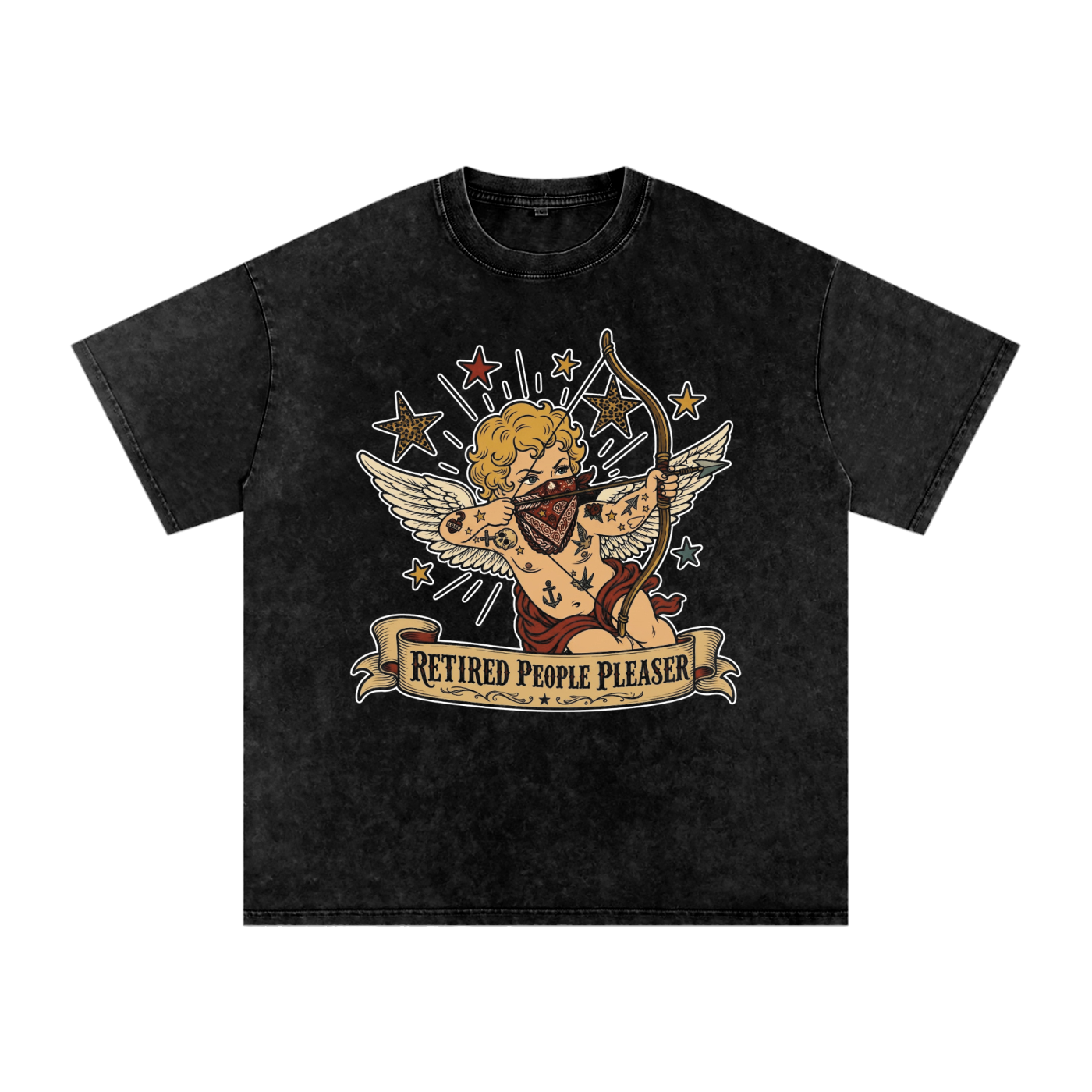 Retired People Pleaser // Snow Washed Oversized Cotton T-Shirt