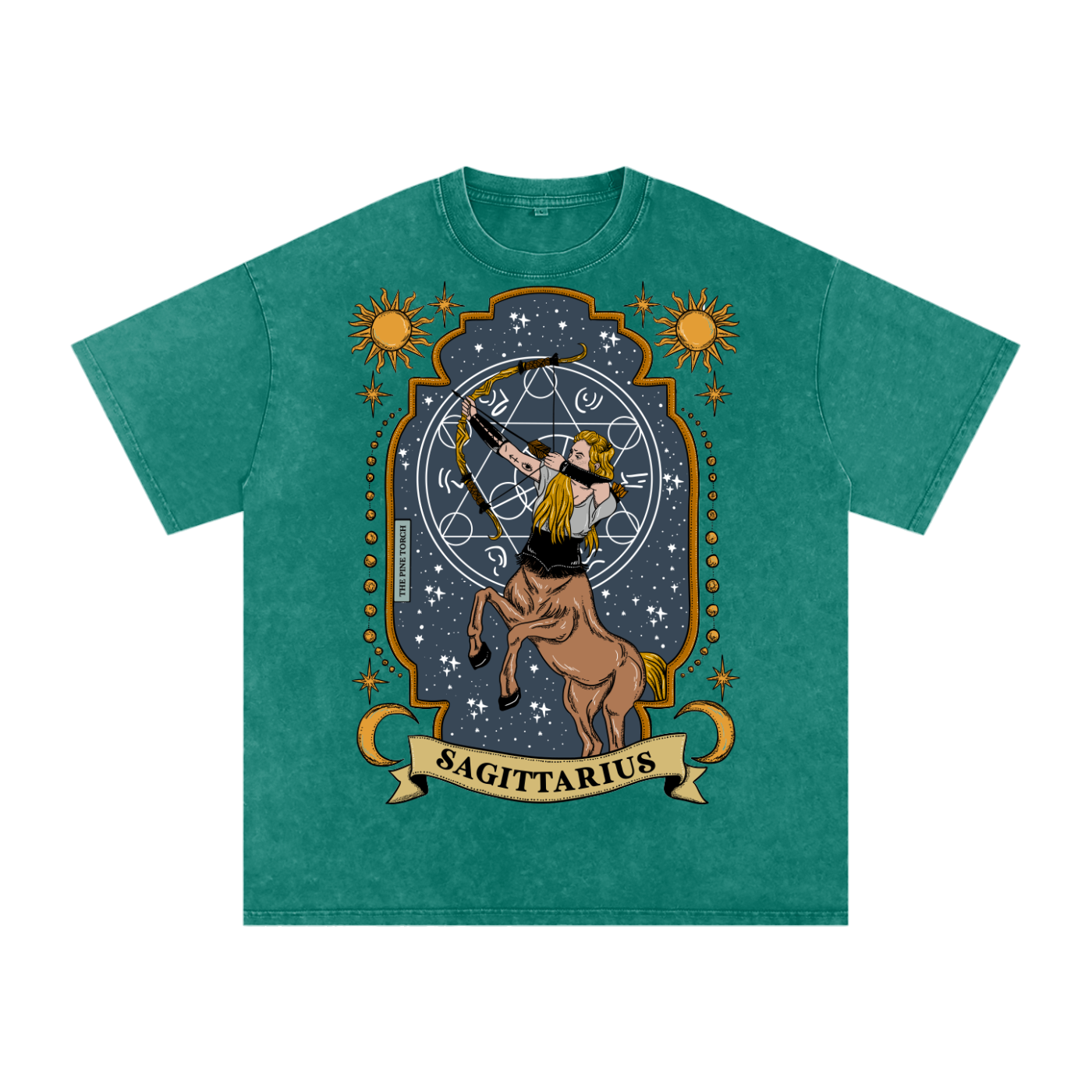 Sagittarius // Snow Washed Oversized Cotton T-Shirt