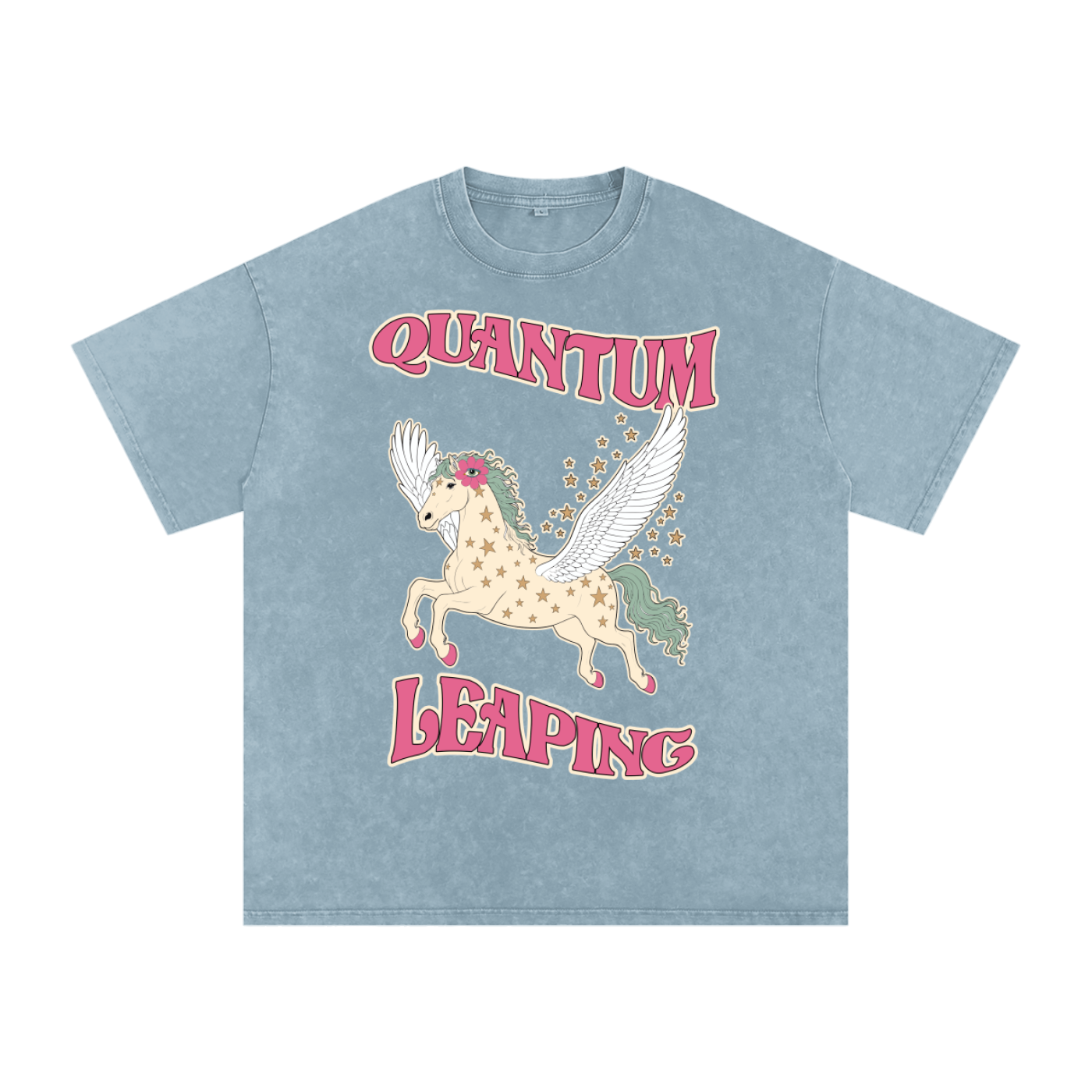 Quantum Leaping // Snow Washed Oversized Cotton T-Shirt