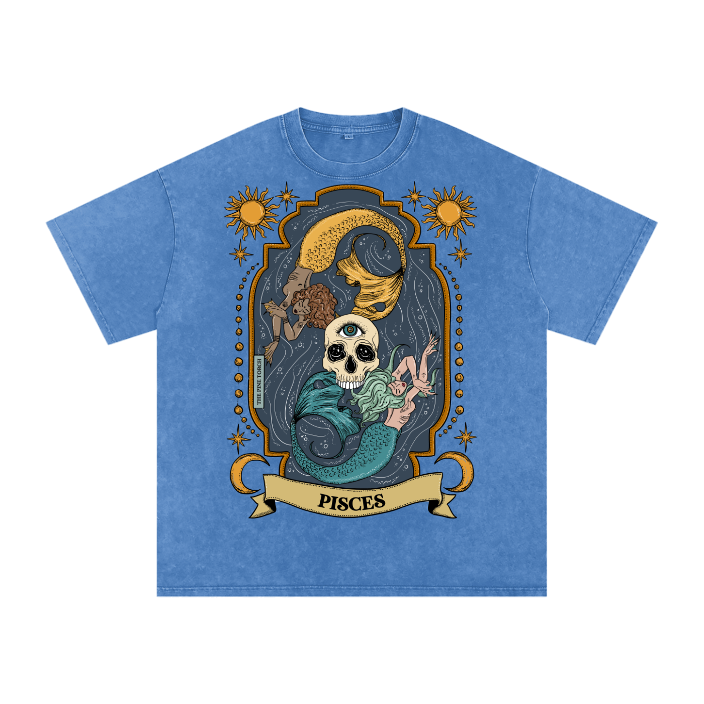 Pisces // Snow Washed Oversized Cotton T-Shirt