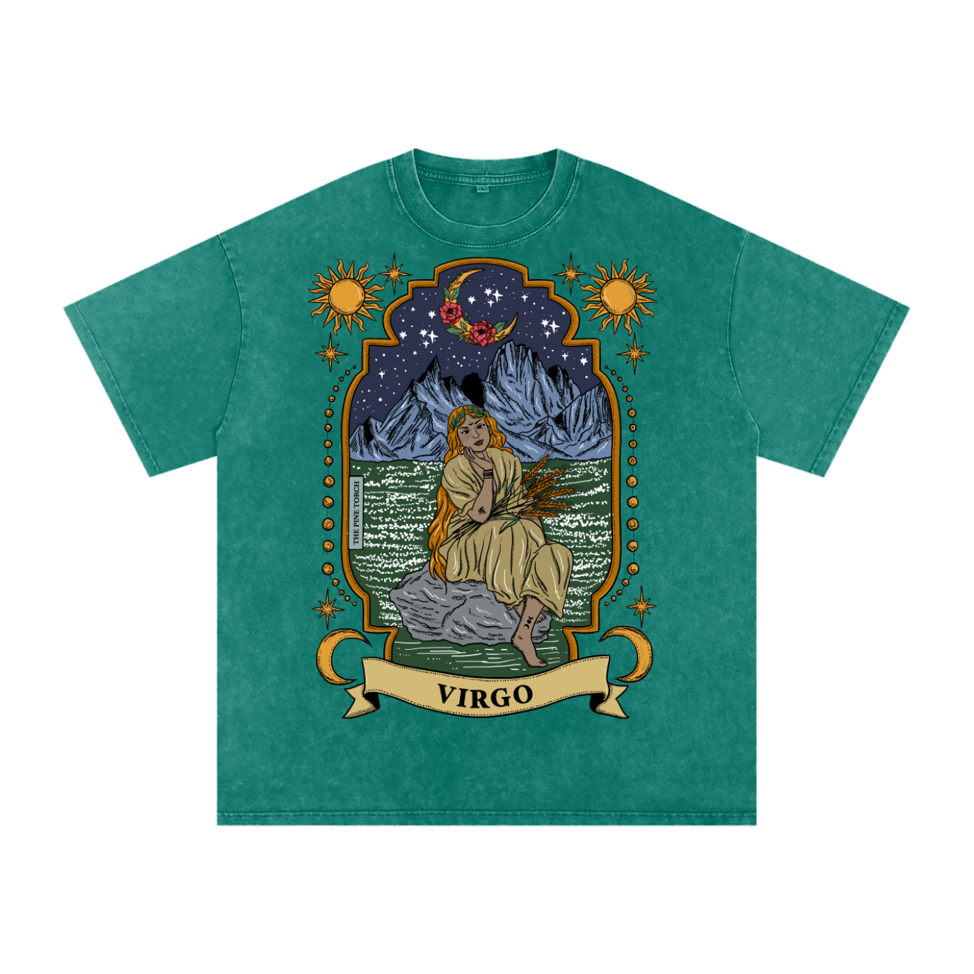 Virgo // Snow Washed Oversized Cotton T-Shirt