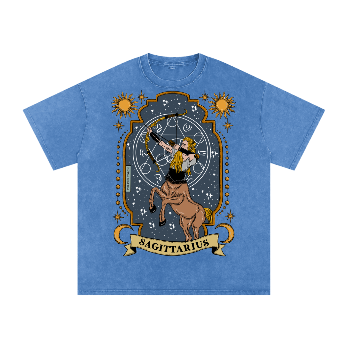 Sagittarius // Snow Washed Oversized Cotton T-Shirt
