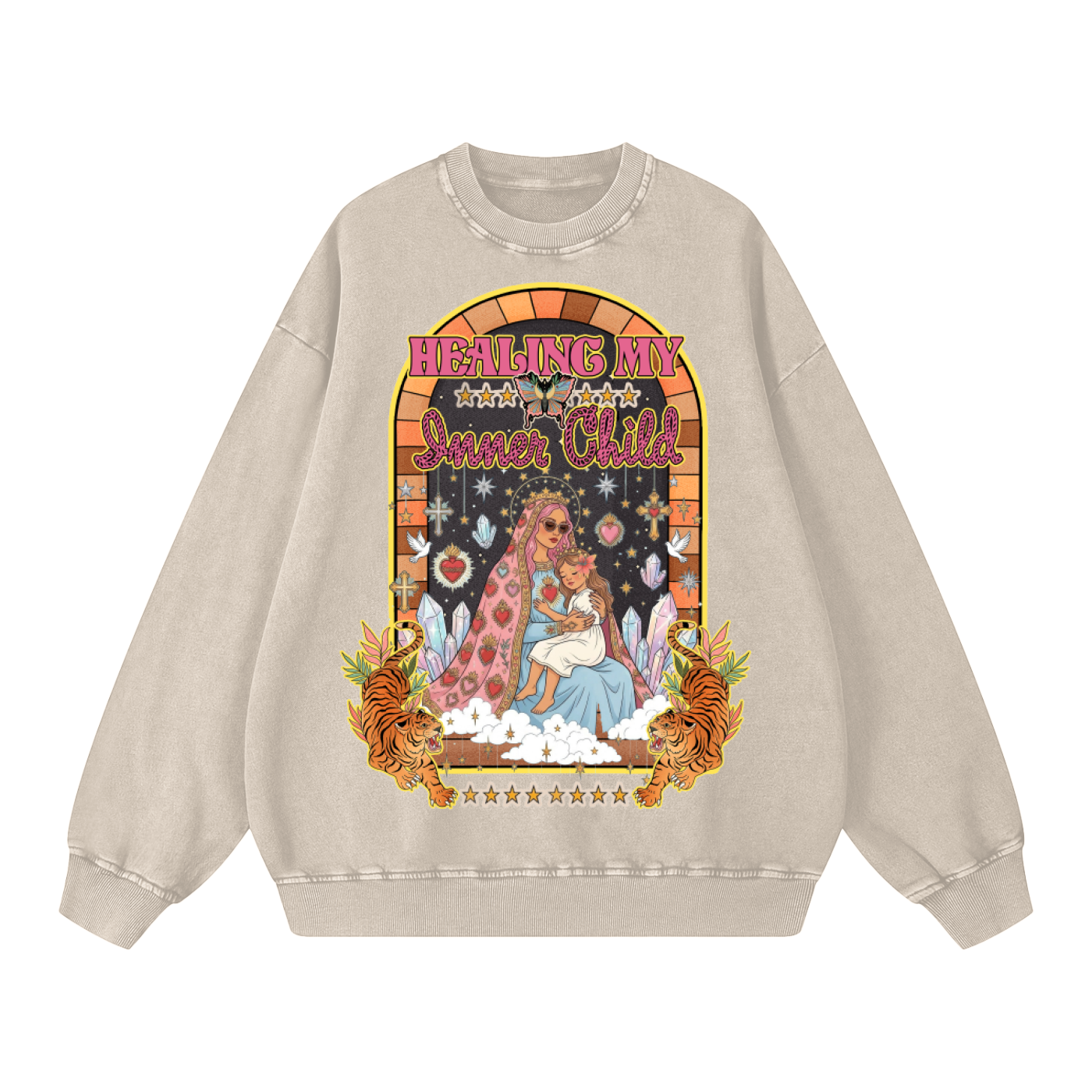 Healing My Inner Child // Snow Washed Oversized Sweatshirt