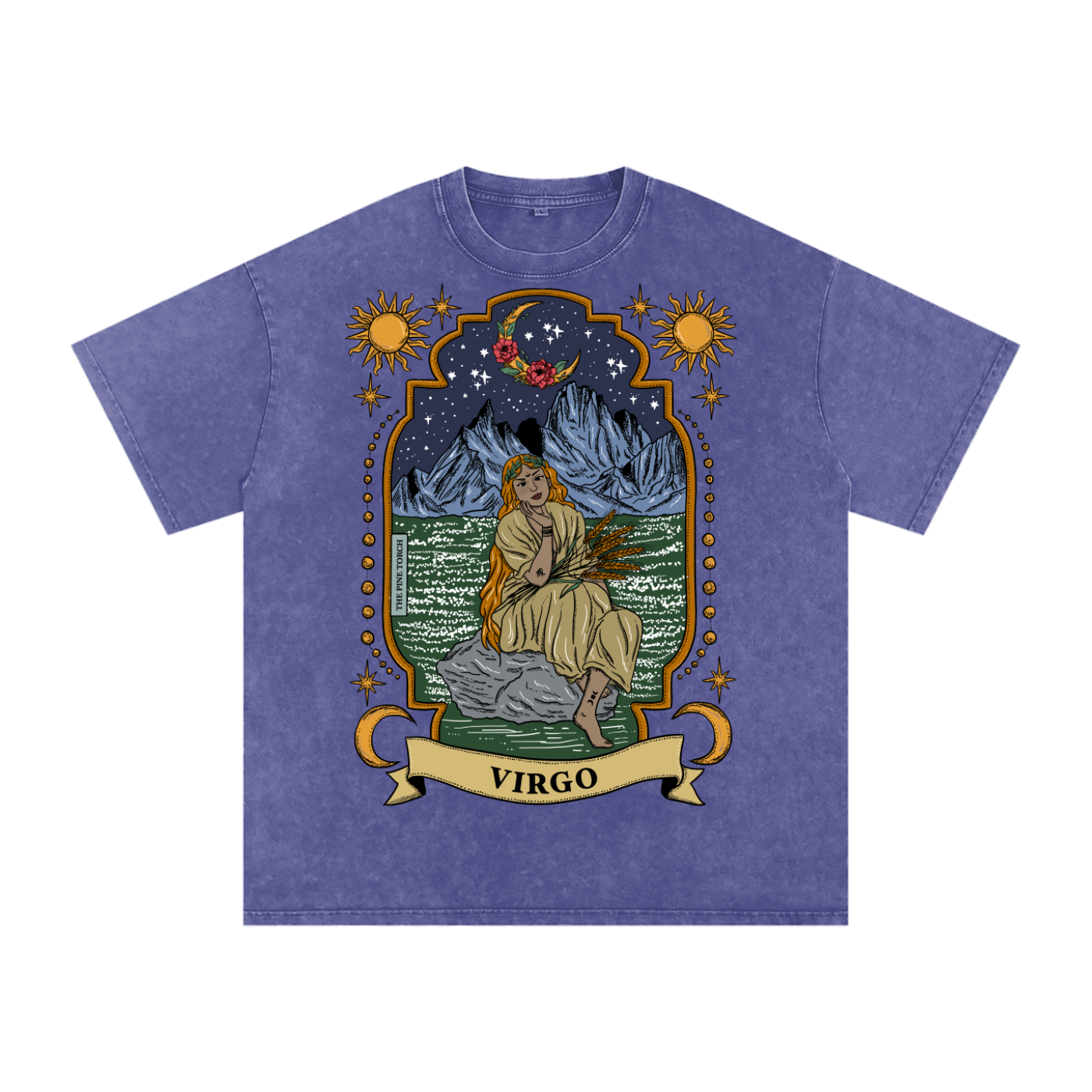 Virgo // Snow Washed Oversized Cotton T-Shirt