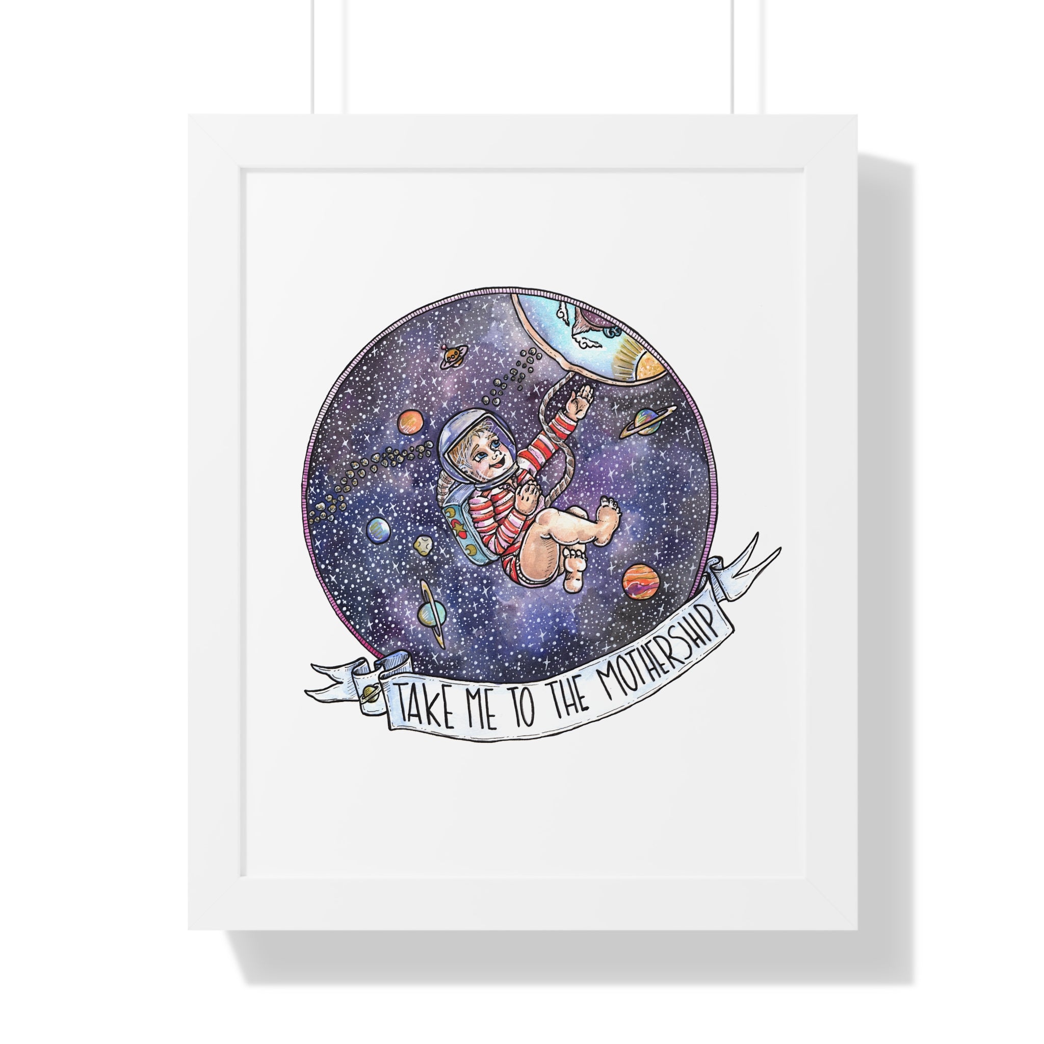TAKE ME TO THE MOTHERSHIP // FRAMED POSTER PRINT