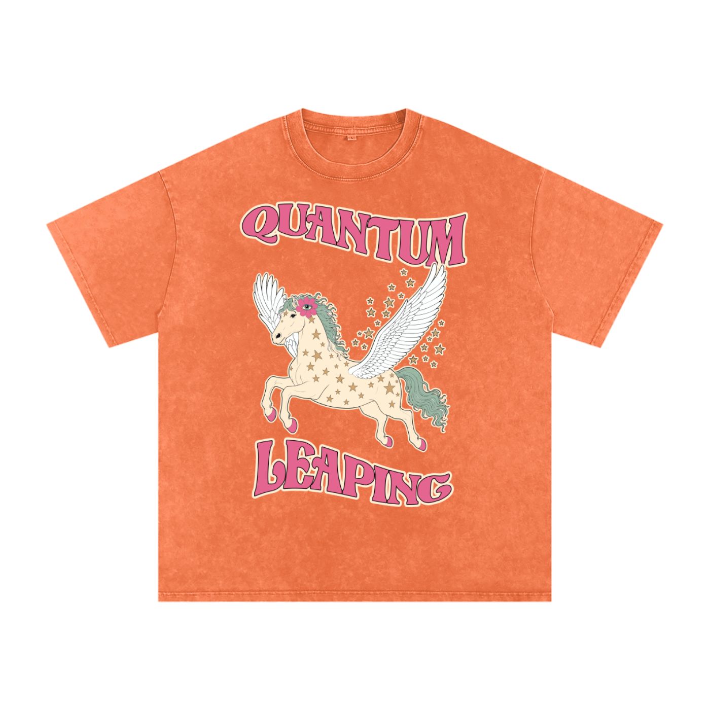 Quantum Leaping // Snow Washed Oversized Cotton T-Shirt