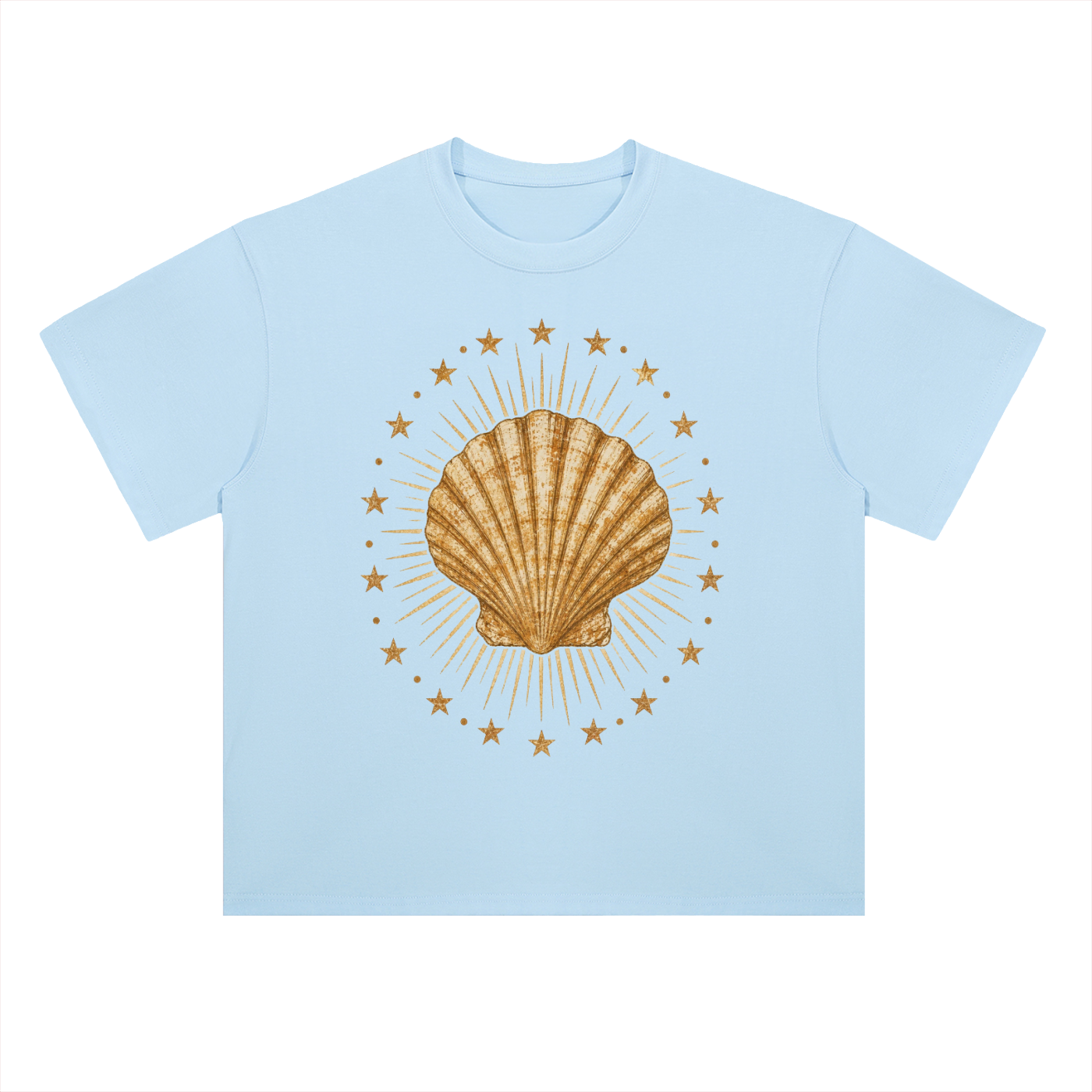 Seashell Milagro // Heavyweight Drop Shoulder Cotton T-Shirt