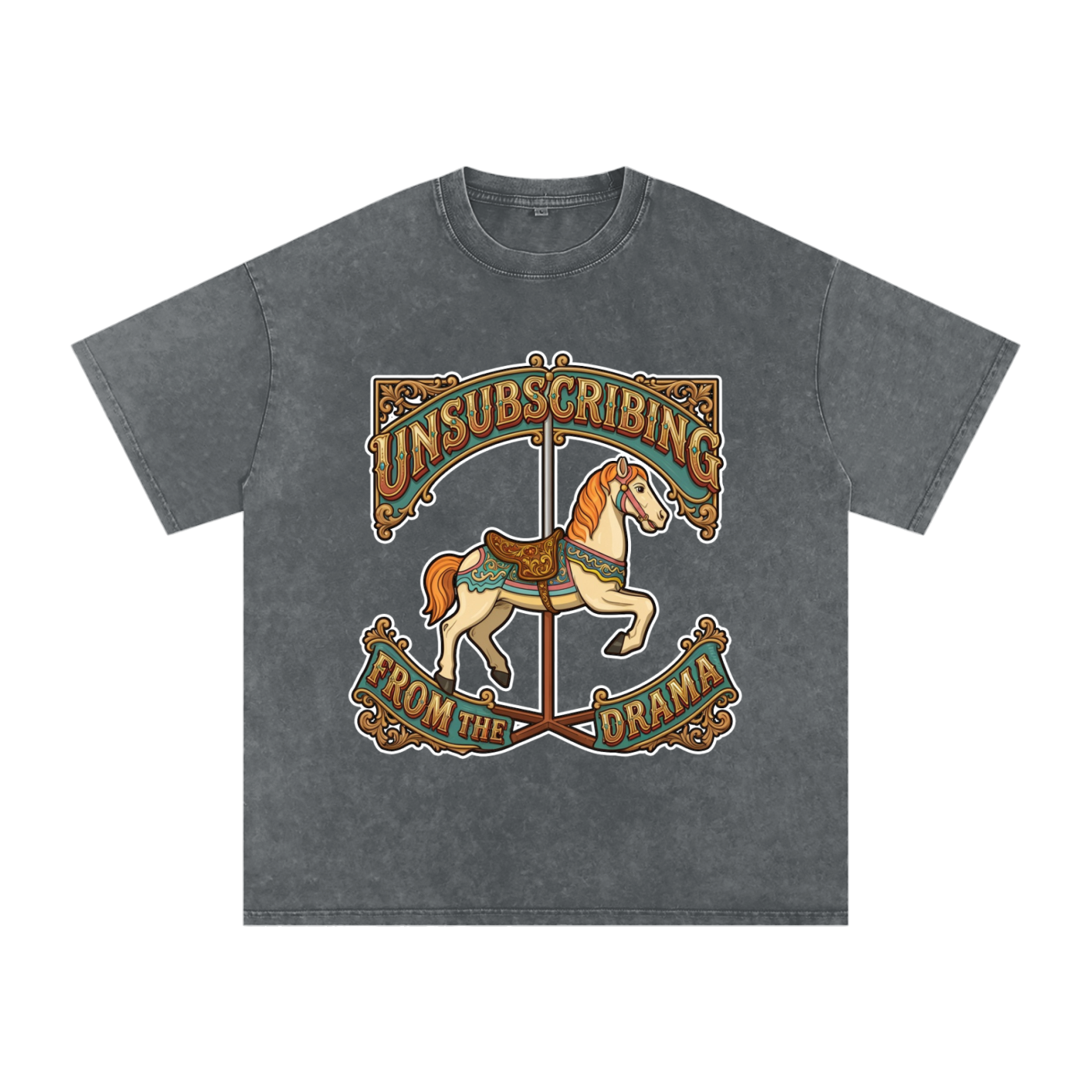Snow Washed Oversized Cotton T-Shirt