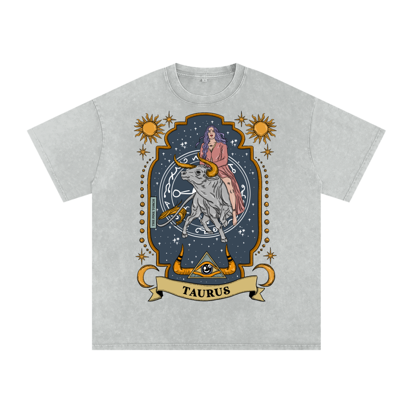 Taurus // Snow Washed Oversized Cotton T-Shirt