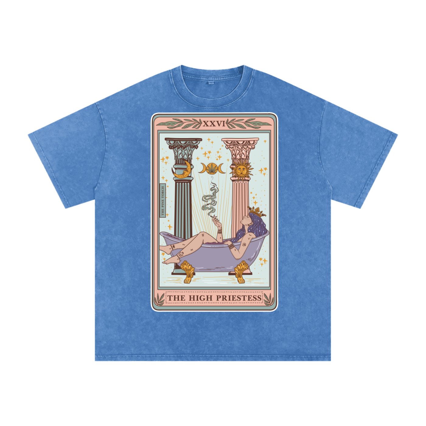 The High Priestess // Snow Washed Oversized Cotton T-Shirt