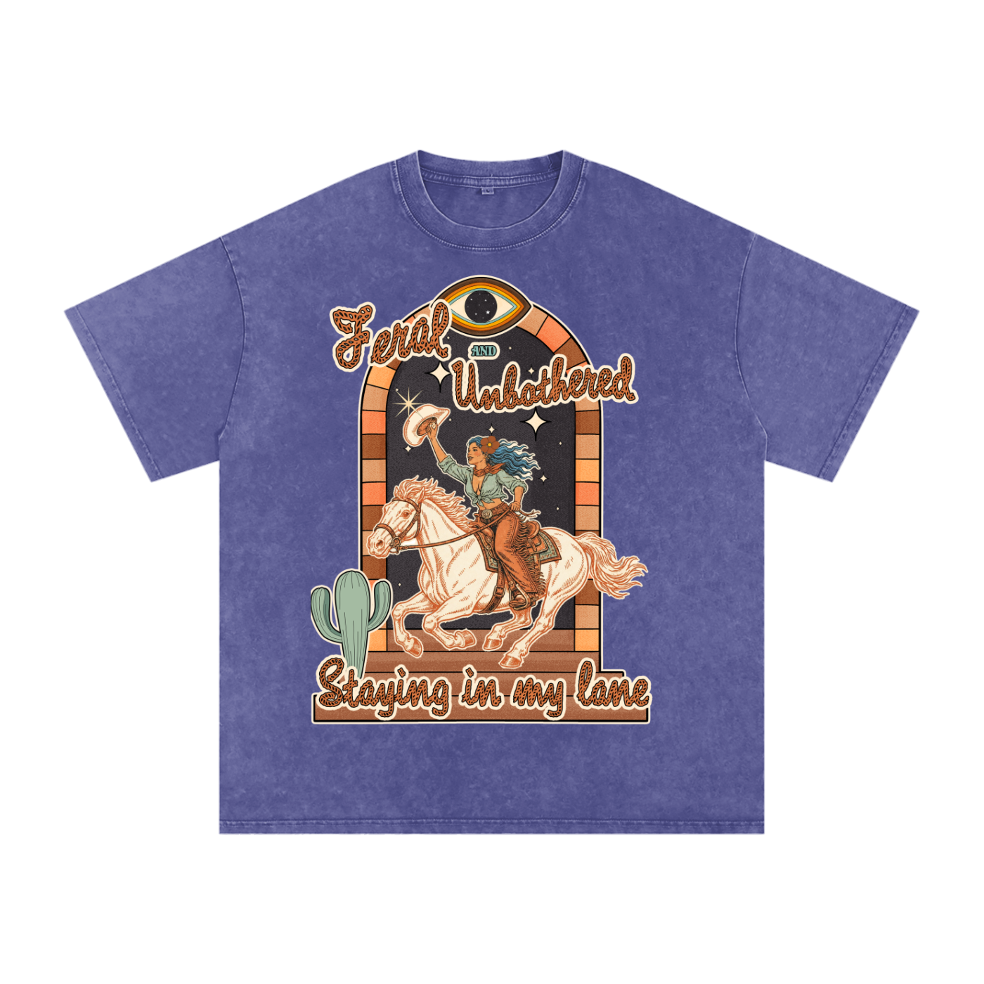 Feral and Unbothered // Snow Washed Oversized Cotton T-Shirt
