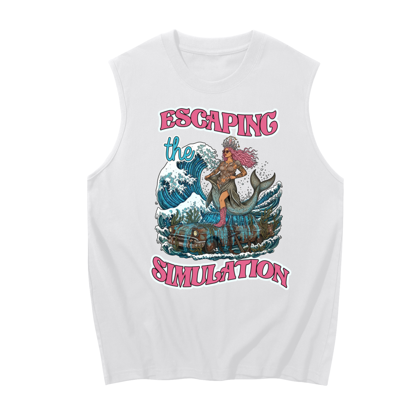 Escaping the Simulation // Unisex Boxy Tank