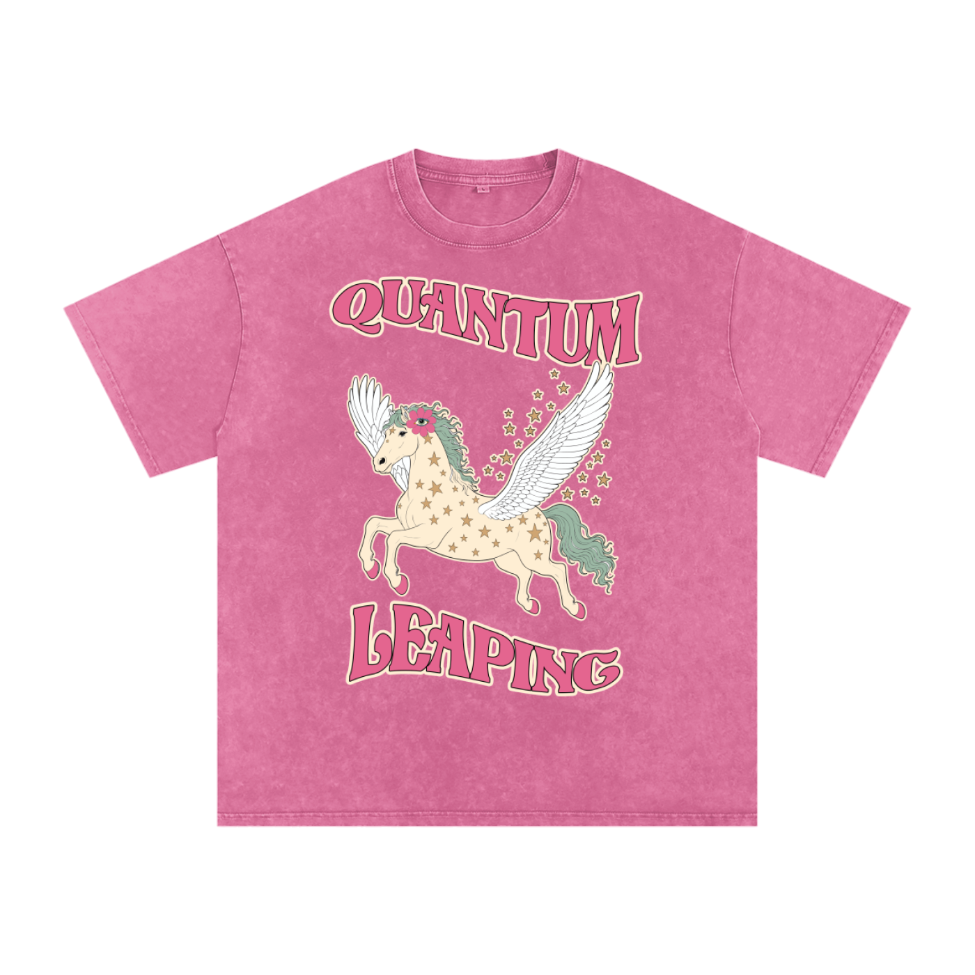 Quantum Leaping // Snow Washed Oversized Cotton T-Shirt