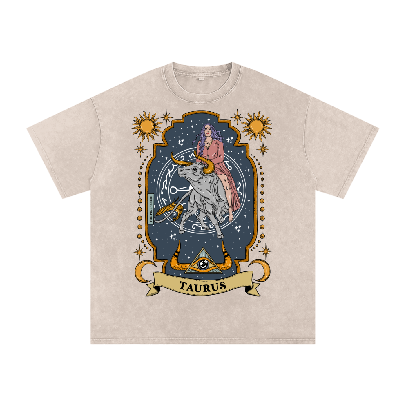Taurus // Snow Washed Oversized Cotton T-Shirt