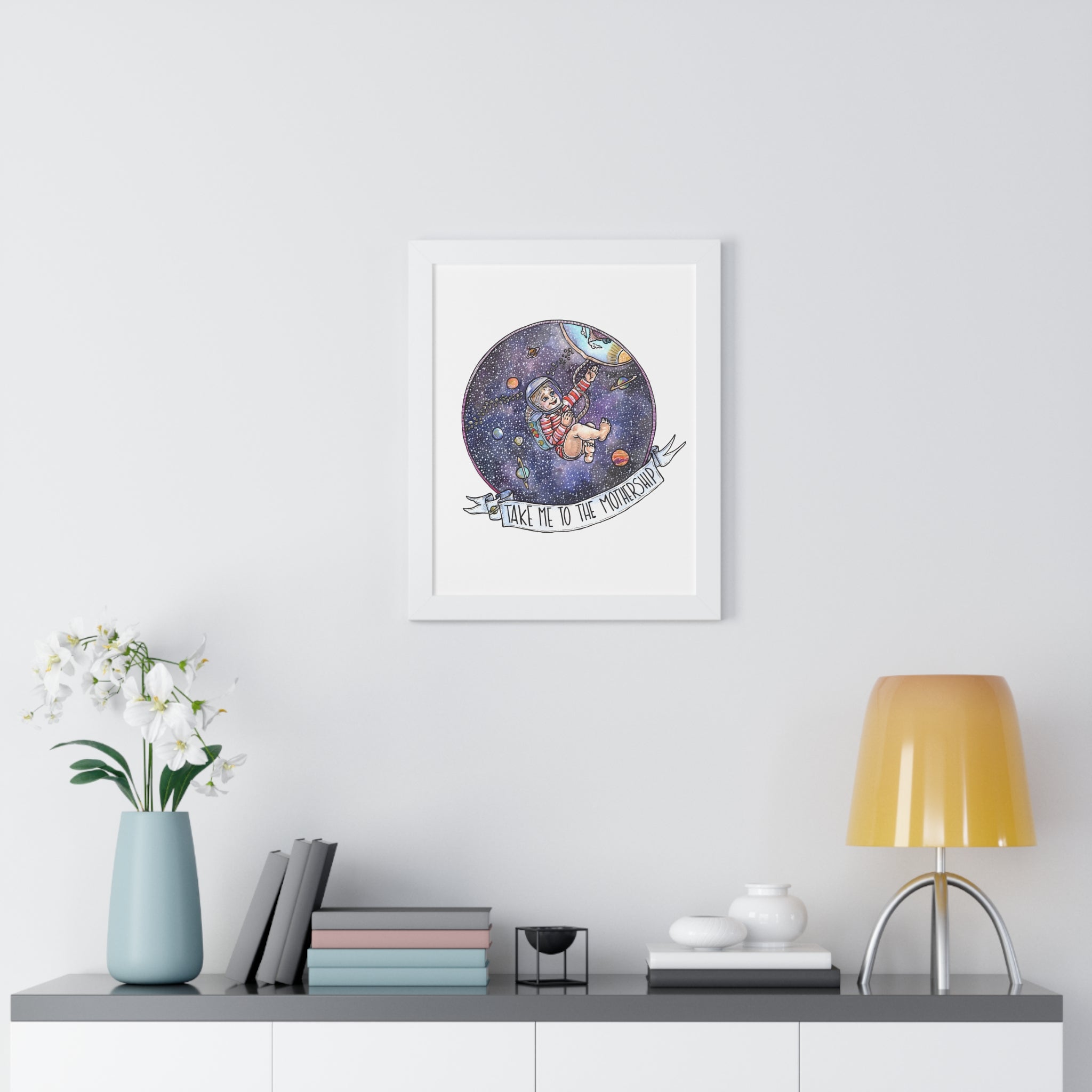 TAKE ME TO THE MOTHERSHIP // FRAMED POSTER PRINT