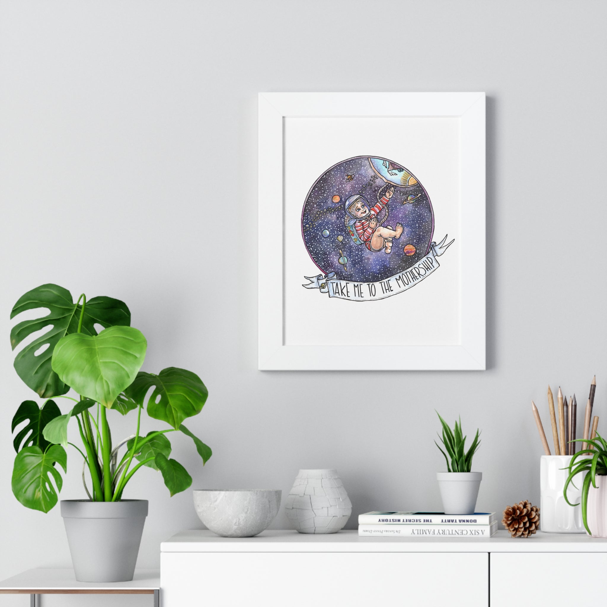 TAKE ME TO THE MOTHERSHIP // FRAMED POSTER PRINT