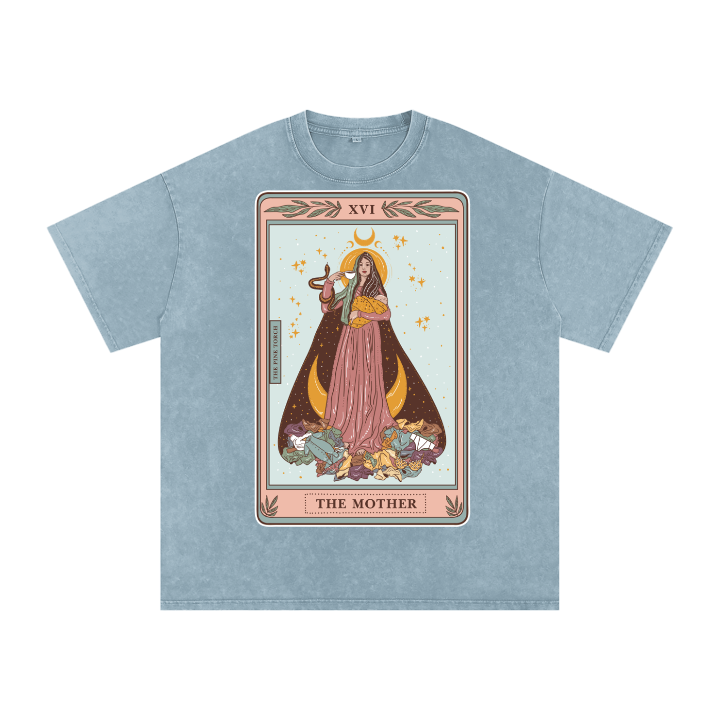 The Mother // Snow Washed Oversized Cotton T-Shirt