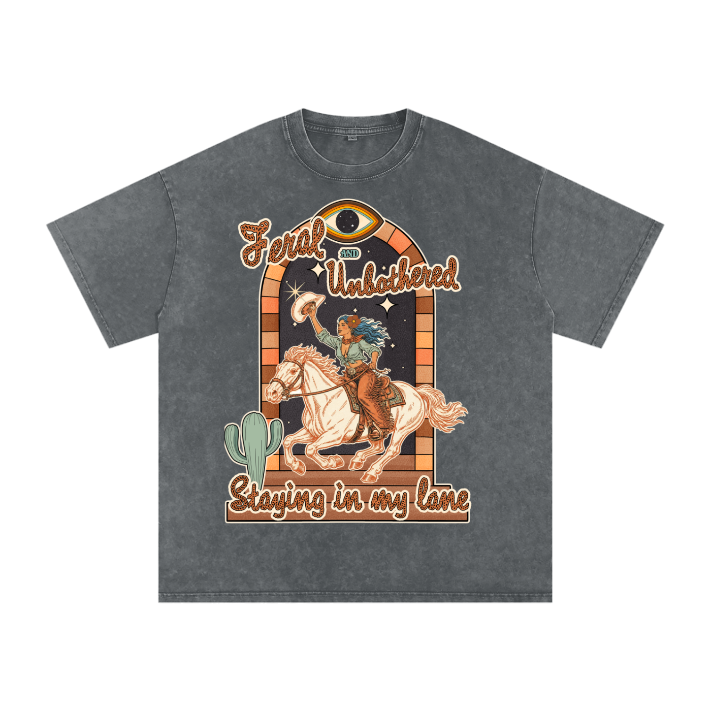 Feral and Unbothered // Snow Washed Oversized Cotton T-Shirt