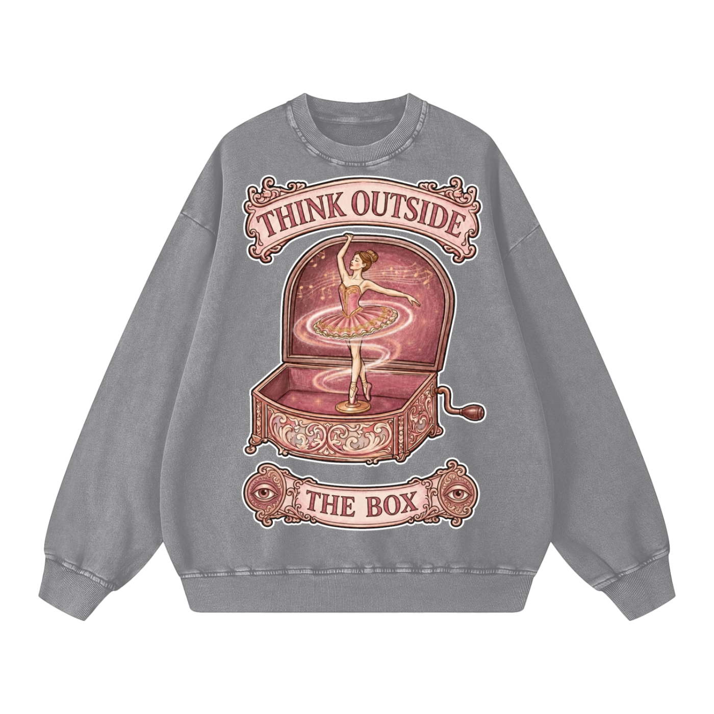 Think Outside the Box // Snow Washed Oversized Sweatshirt