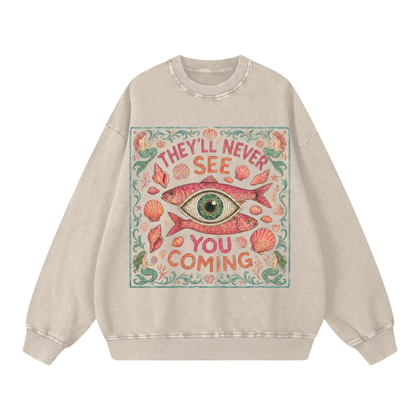 They'll Never See You Coming // Snow Washed Oversized Sweatshirt