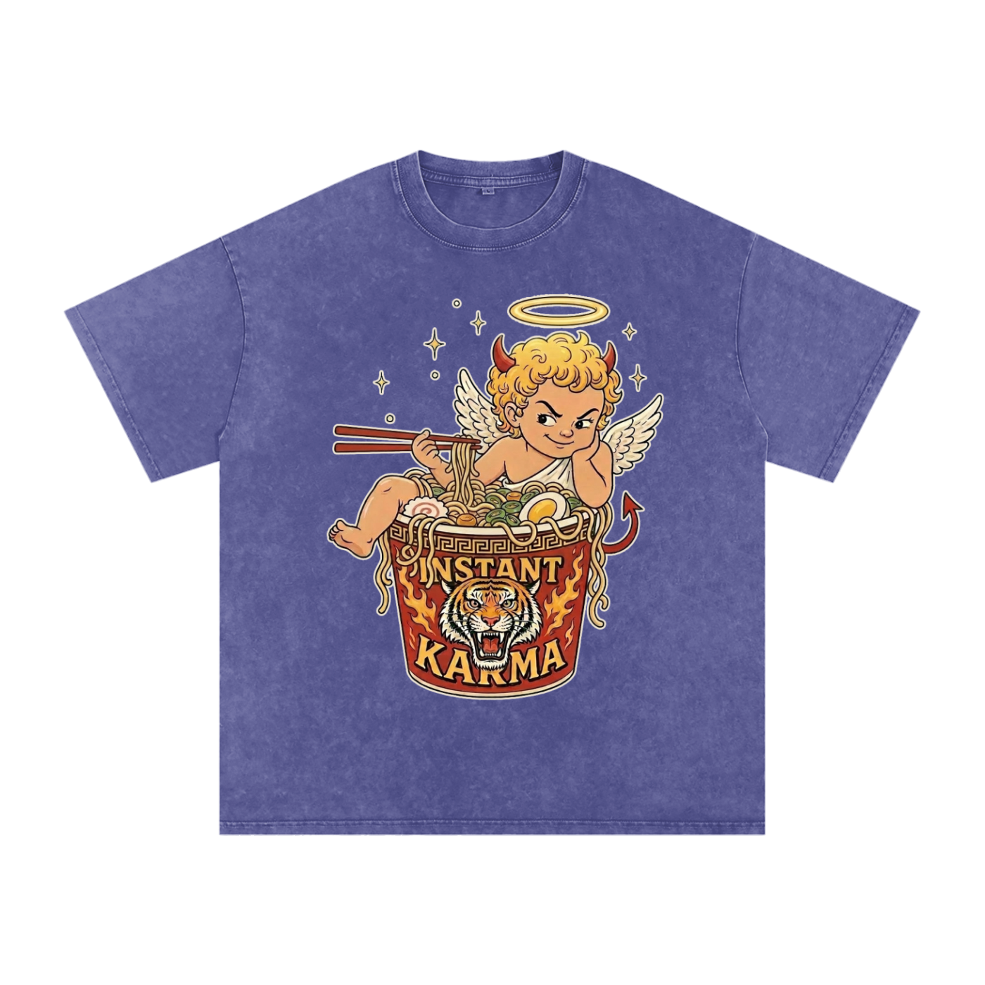 Instant Karma // Snow Washed Oversized Cotton T-Shirt